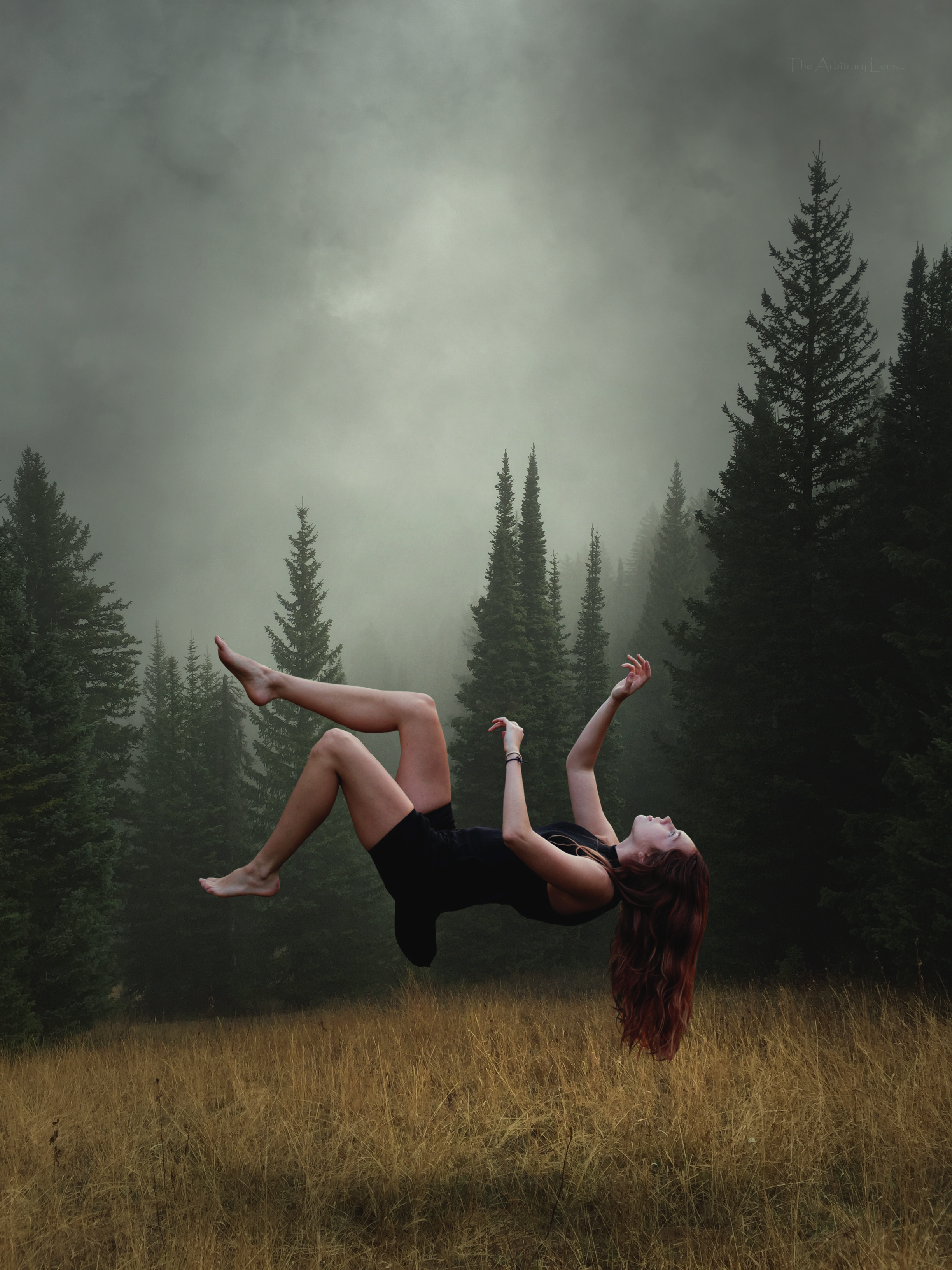 People 2448x3264 fall falling forest nature redhead clouds portrait display women