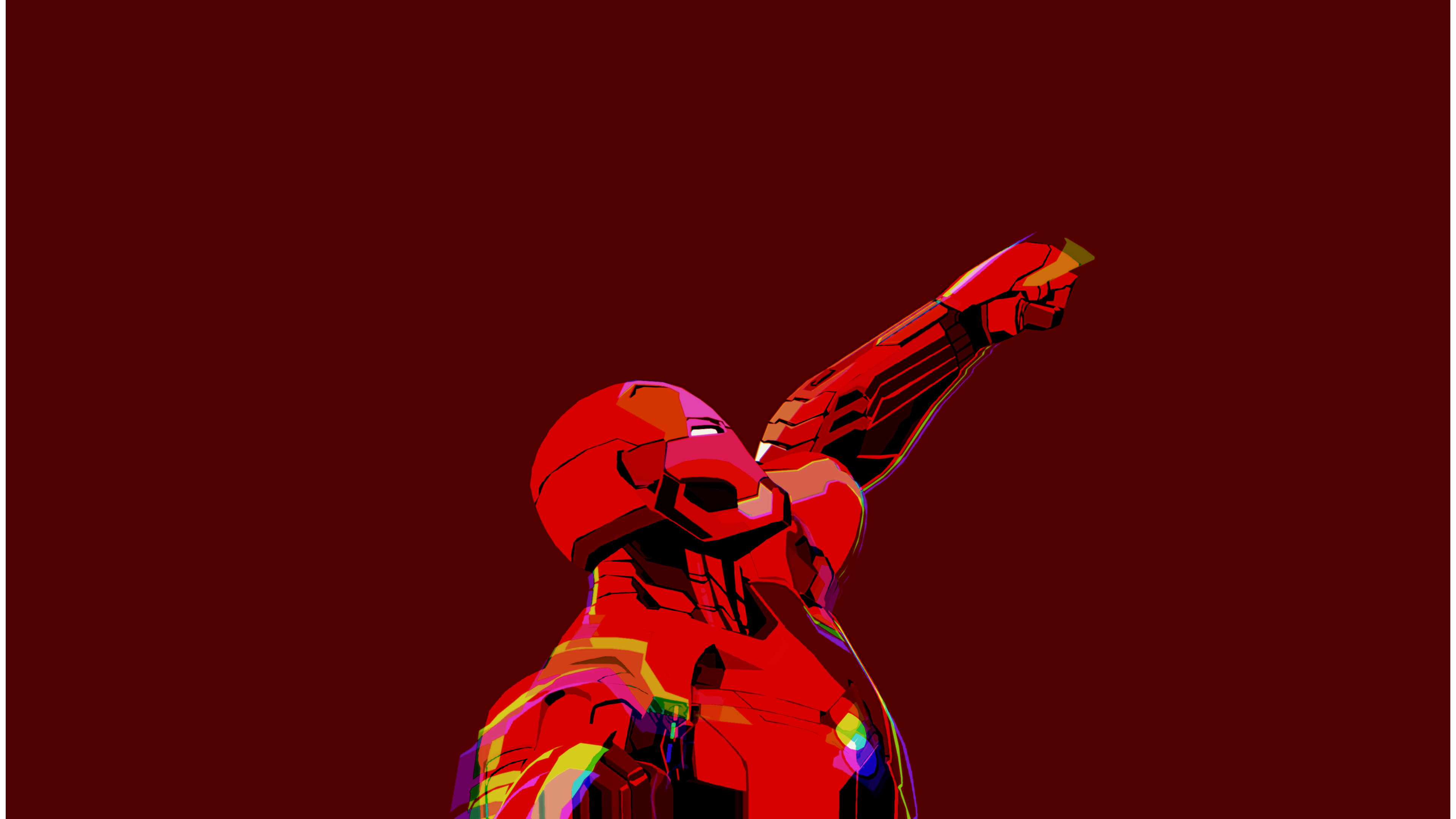 General 3840x2160 Iron Man comics comic art digital art red Marvel Cinematic Universe Marvel Comics red background