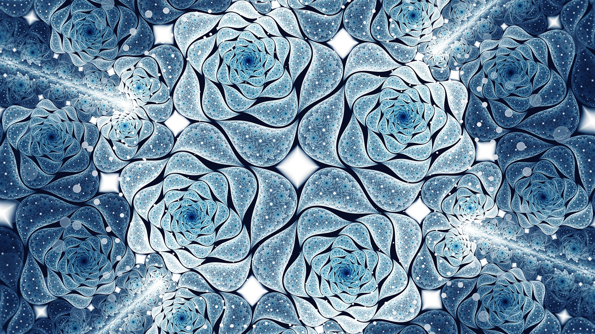 General 1920x1080 flowers fractal artwork digital art