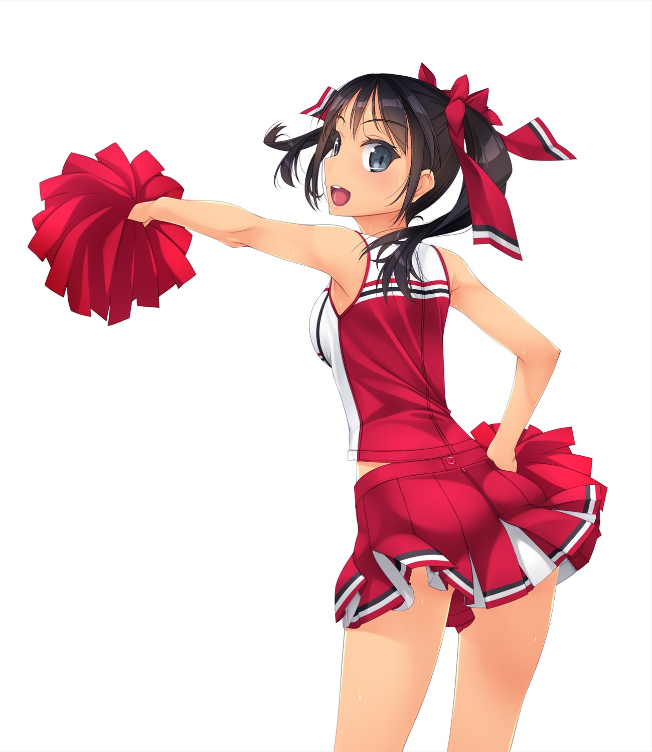 Anime 1300x1500 white background ass cheerleaders Murakami Suigun anime girls