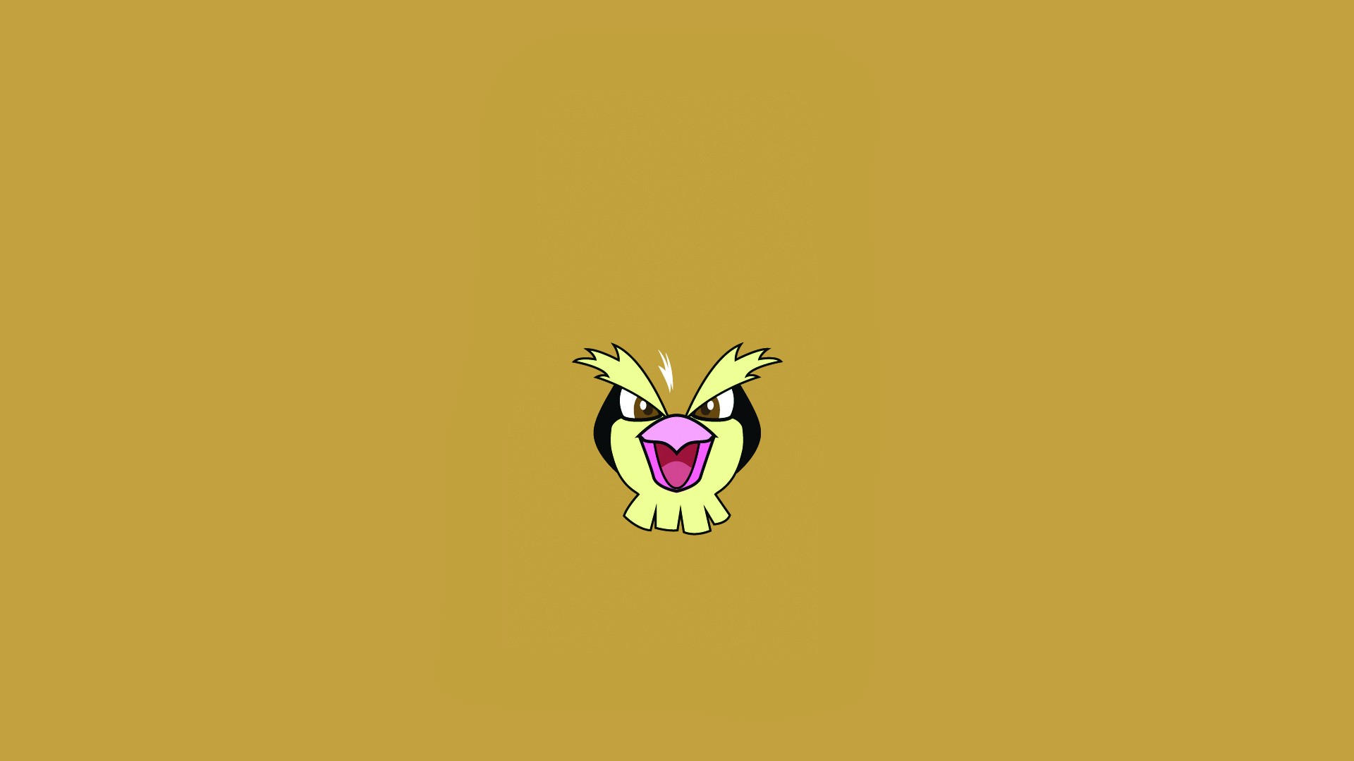 Anime 1920x1080 Pokémon minimalism anime yellow background simple background
