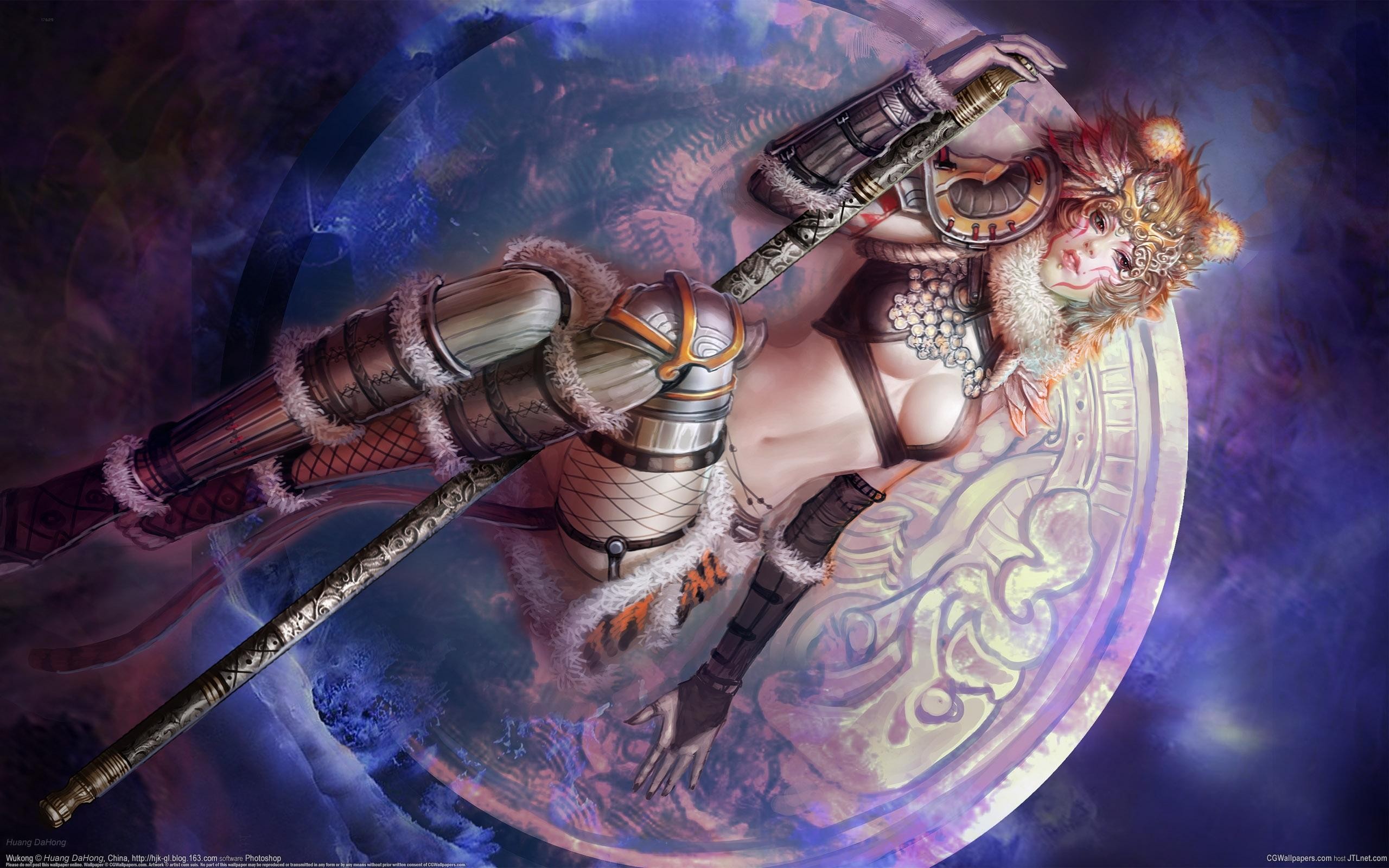 General 2560x1600 fantasy girl fantasy art boobs Huang DaHong women belly digital art artwork