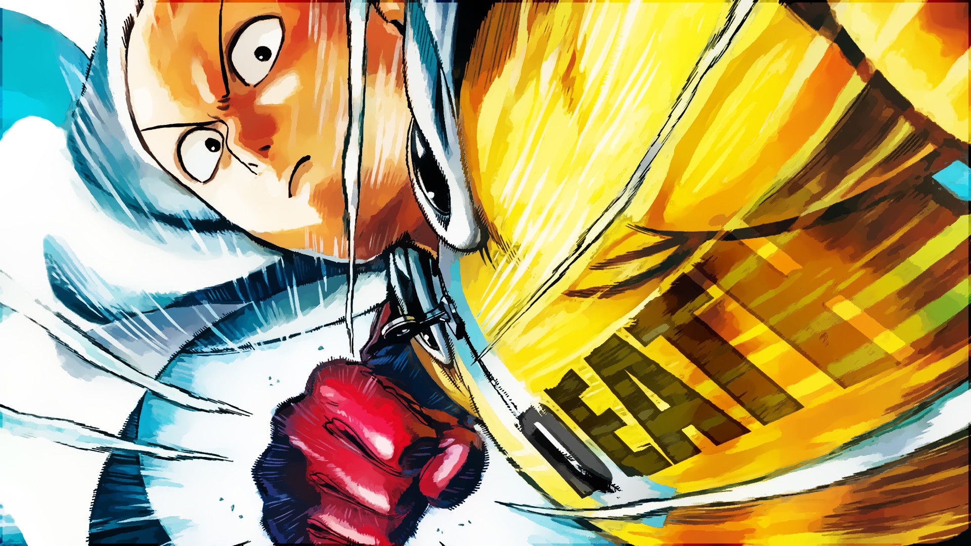 Anime 1920x1080 Saitama One-Punch Man anime boys fist anime