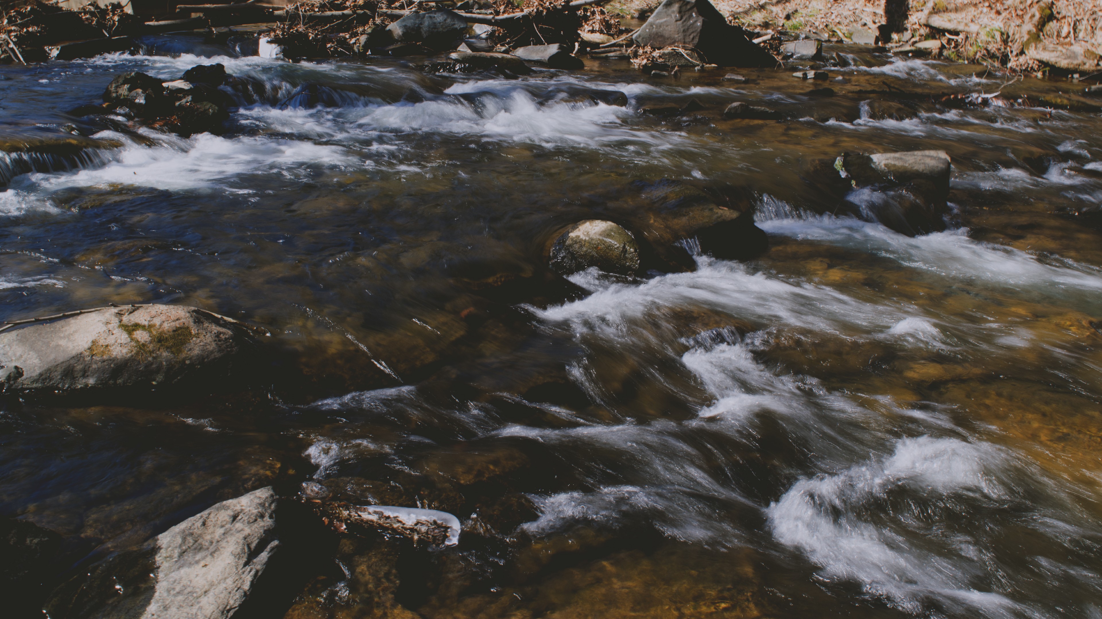 General 3840x2160 water river motion blur stones