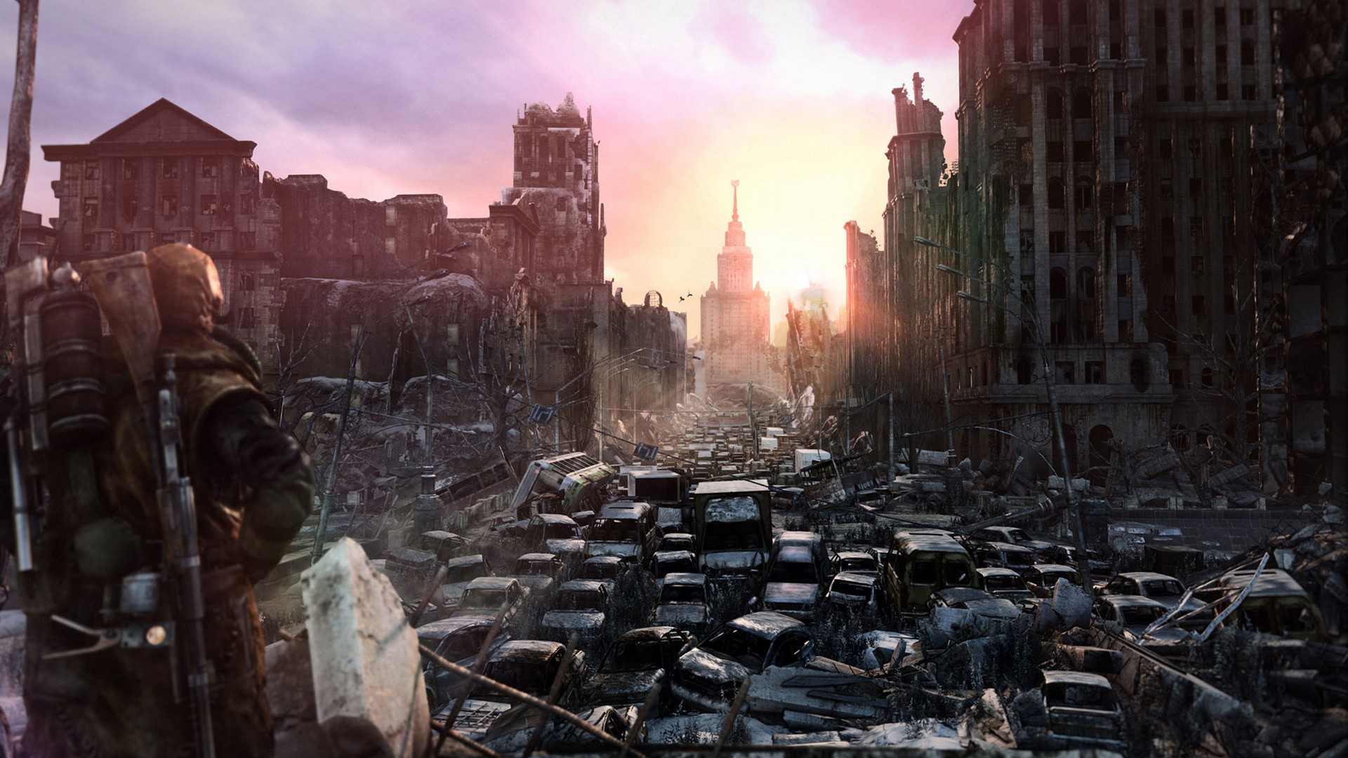 General 1920x1080 apocalyptic futuristic artwork ruins cityscape Metro 2033 video games PC gaming