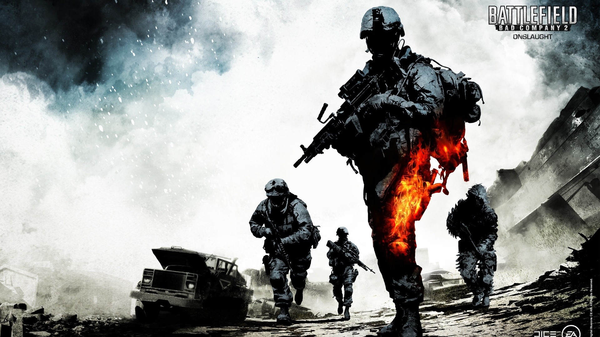General 1920x1080 video games soldier video game art Battlefield: Bad Company 2 Battlefield: Bad Company 2 Onslaught weapon