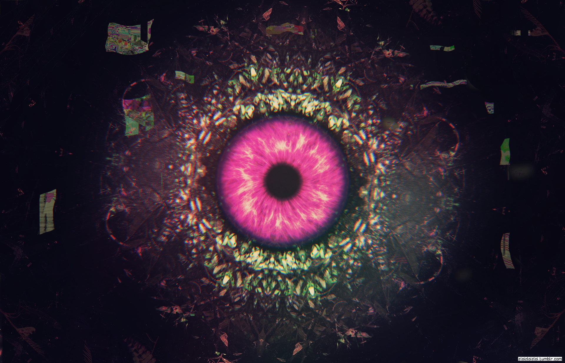 General 1920x1234 glitch art eyes abstract purple