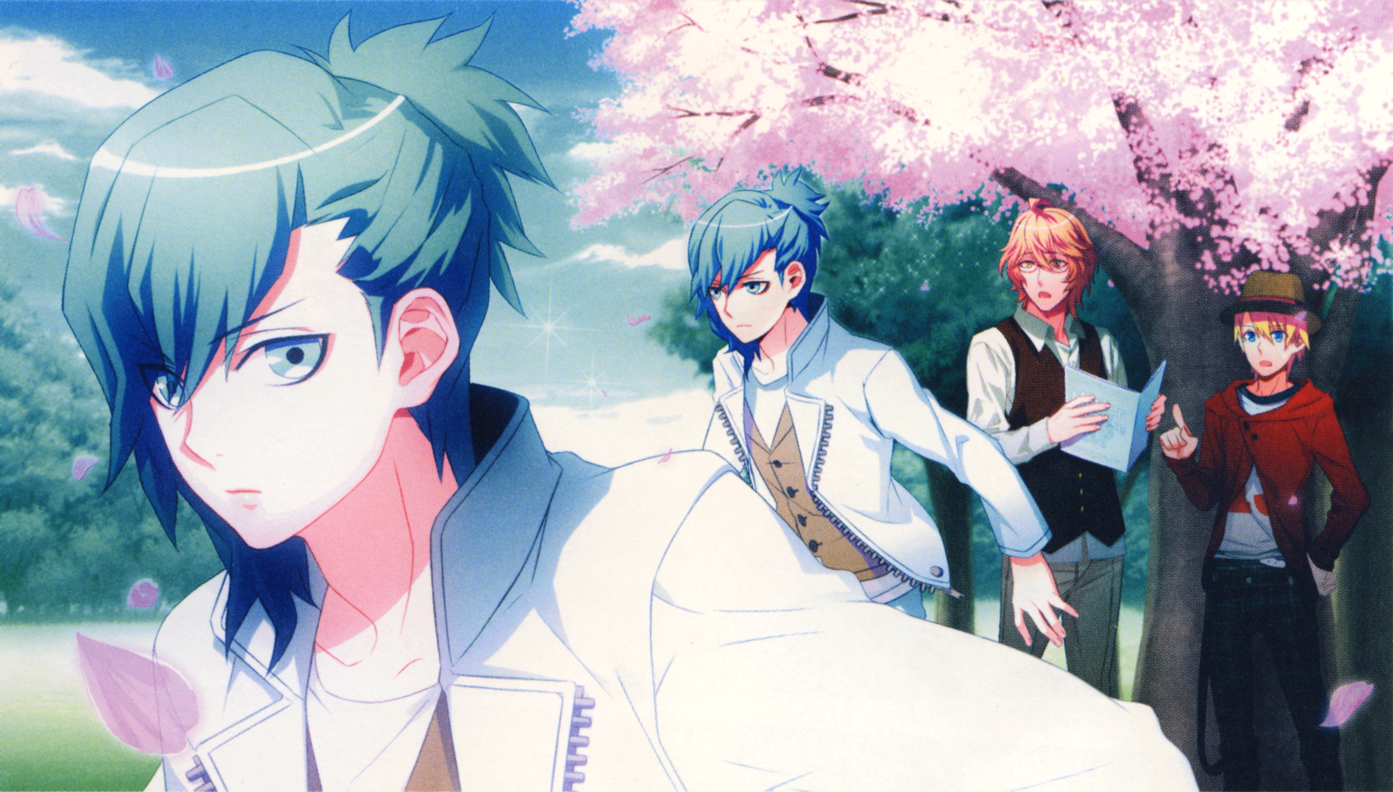 Anime 4569x2597 anime anime boys blue eyes blue hair