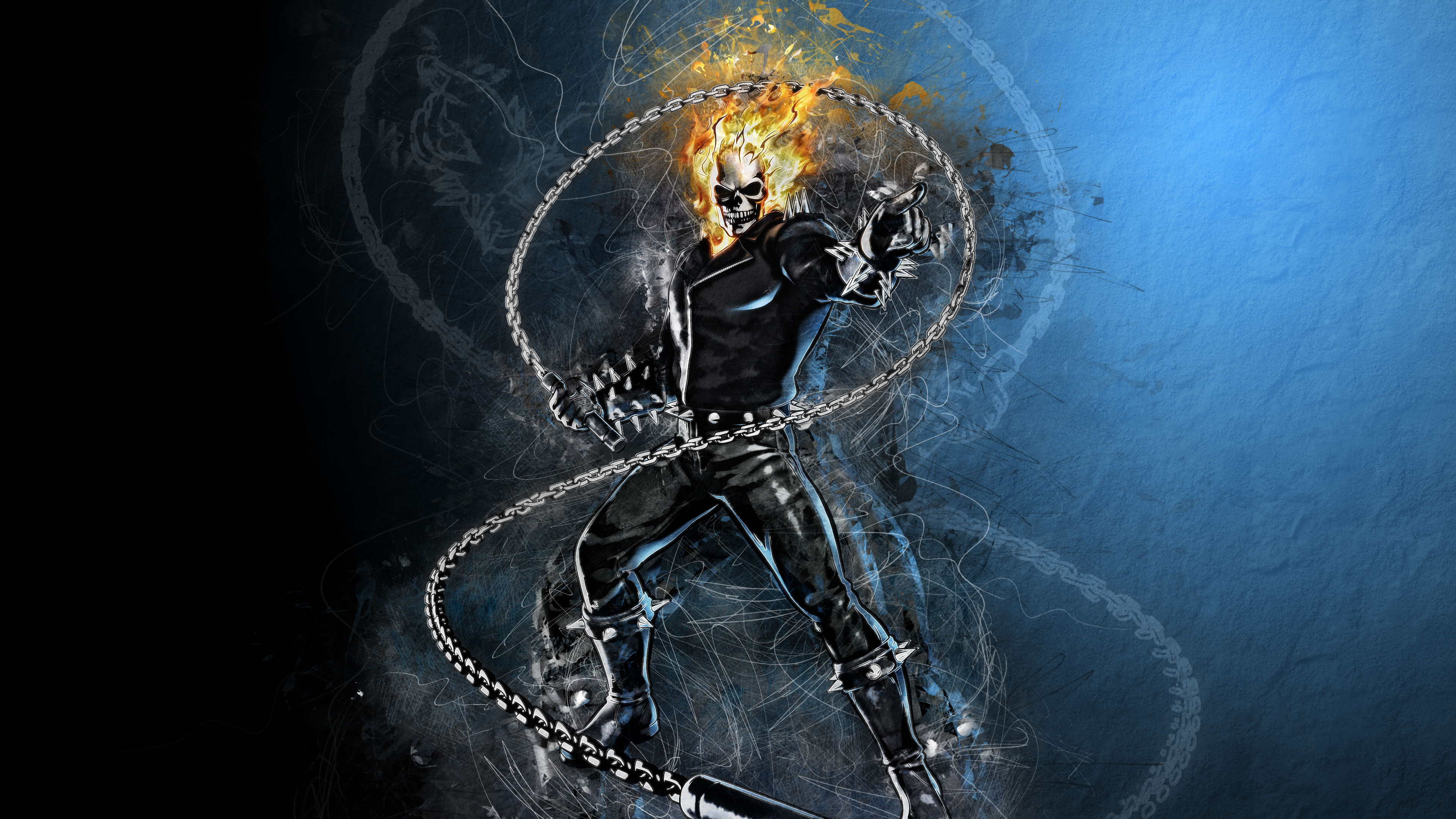 General 3840x2160 hero artwork Ghost Rider Marvel Vs. Capcom Marvel vs. Capcom 3: Fate of Two Worlds comics digital art