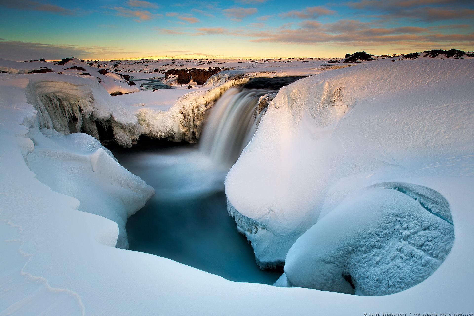 General 1920x1280 winter snow water ice landscape long exposure waterfall nature cold outdoors