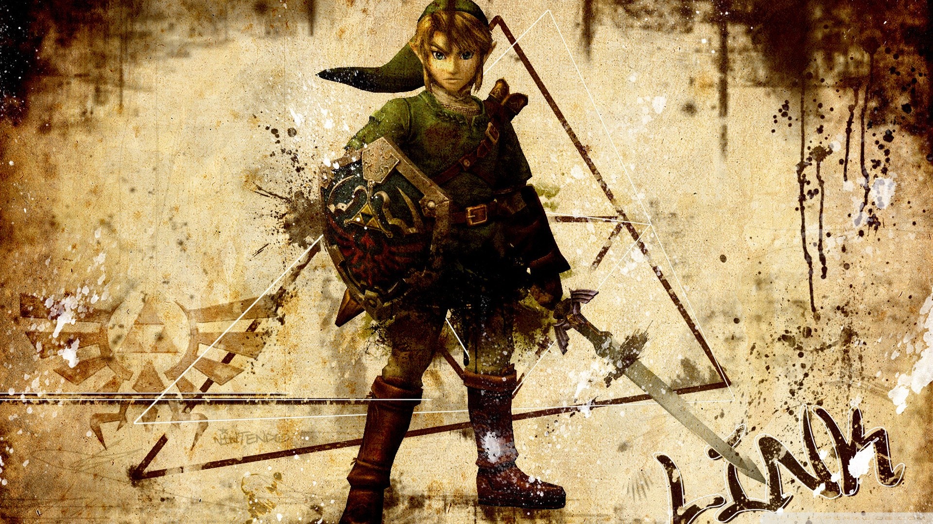 General 1920x1080 The Legend of Zelda Link Triforce Master Sword video games Hylian Shield video game characters Nintendo