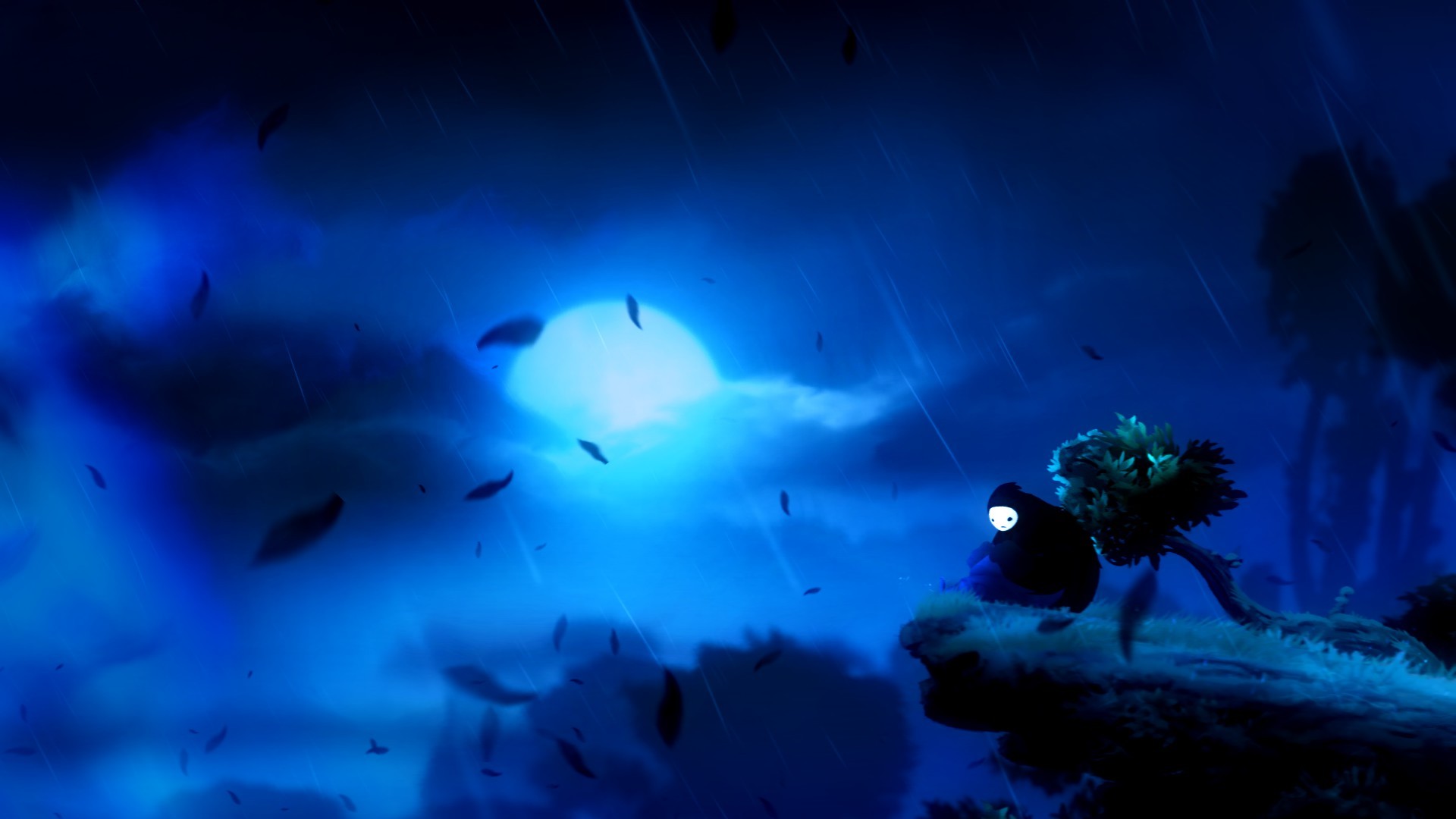 General 1920x1080 Ori and the Blind Forest screen shot video games blue rain