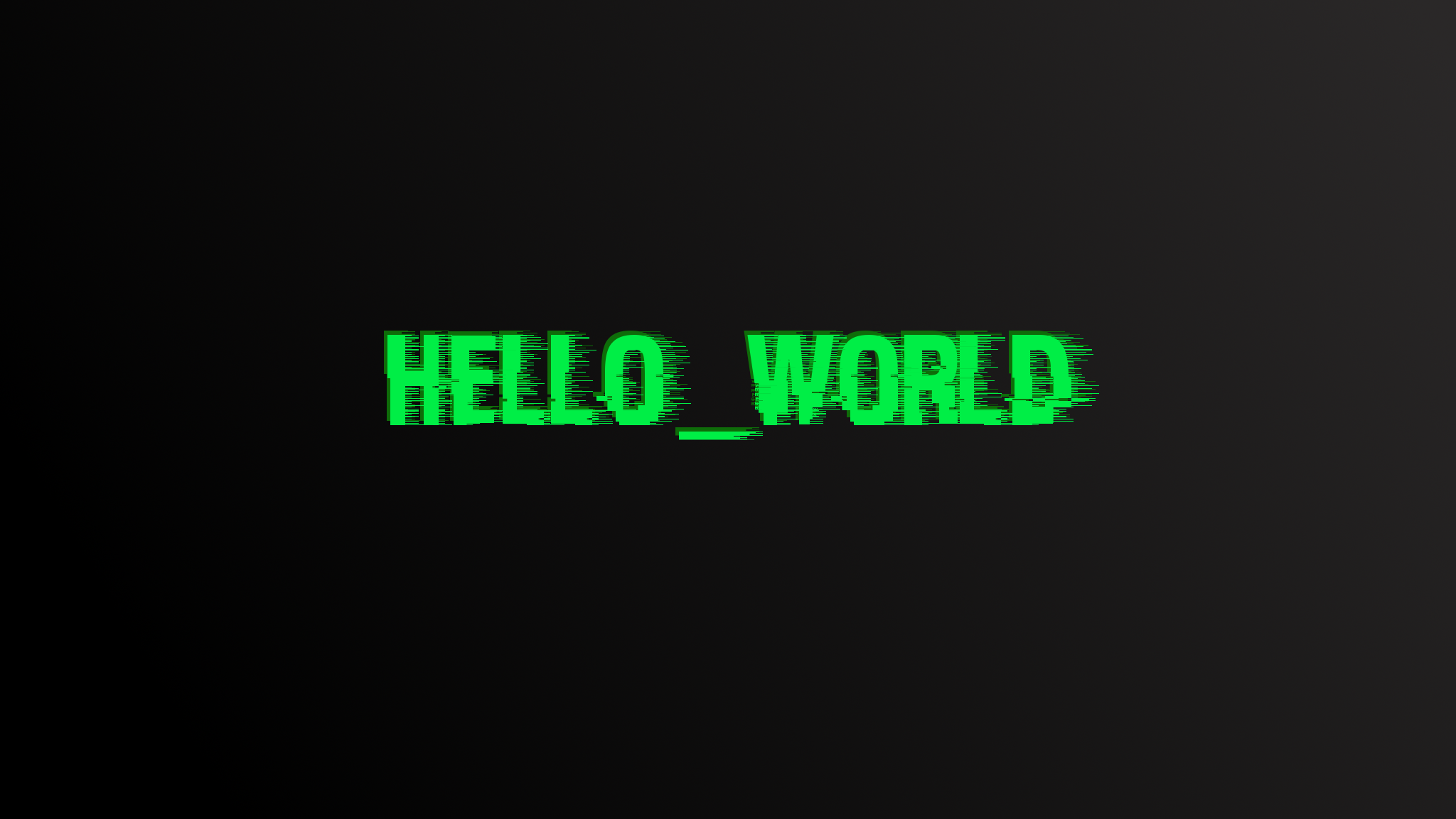 General 2048x1152 Hello World glitch art digital art typography