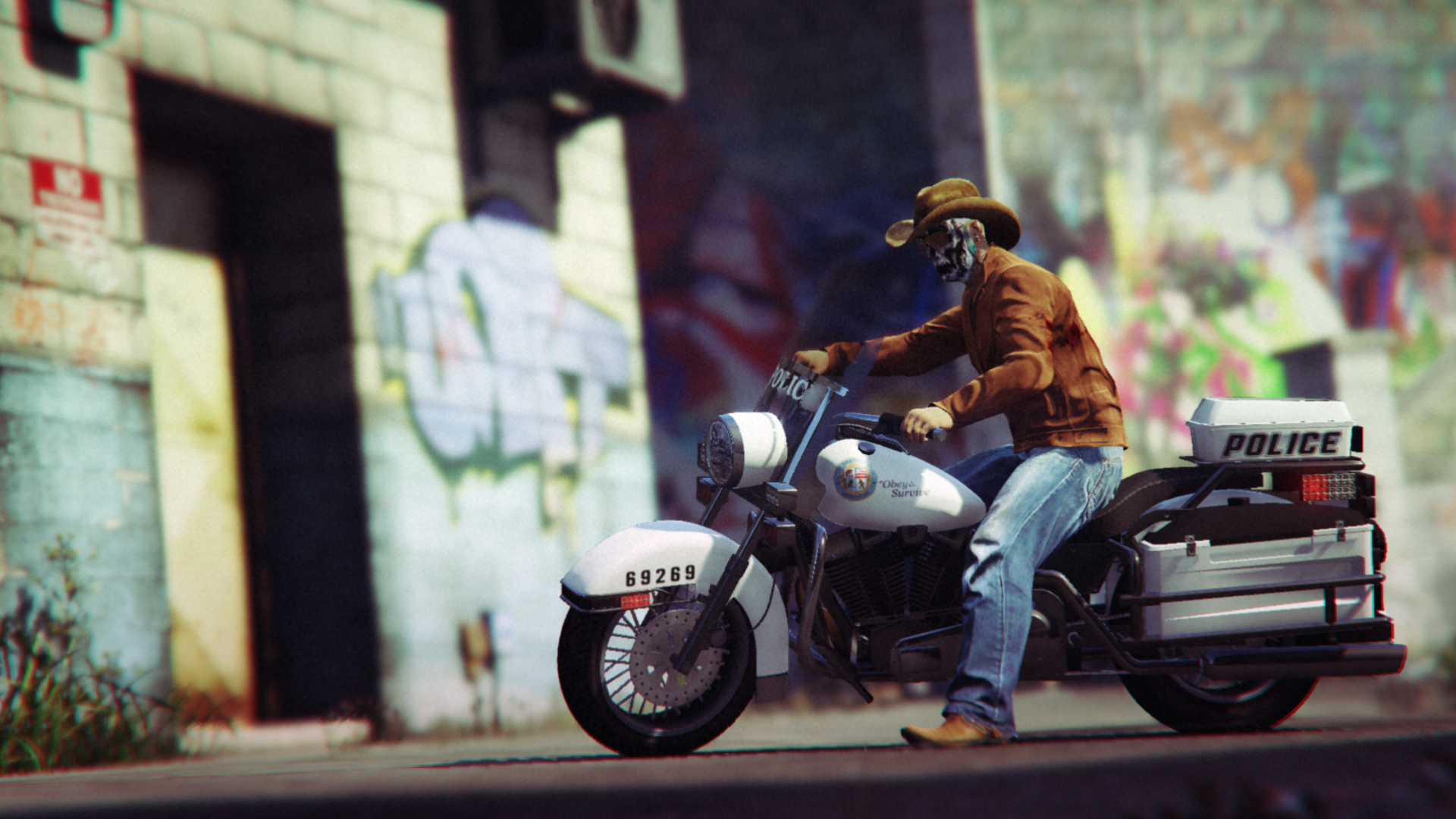 General 1920x1080 Grand Theft Auto V Grand Theft Auto Online Rockstar Games town alleyway chopper video games