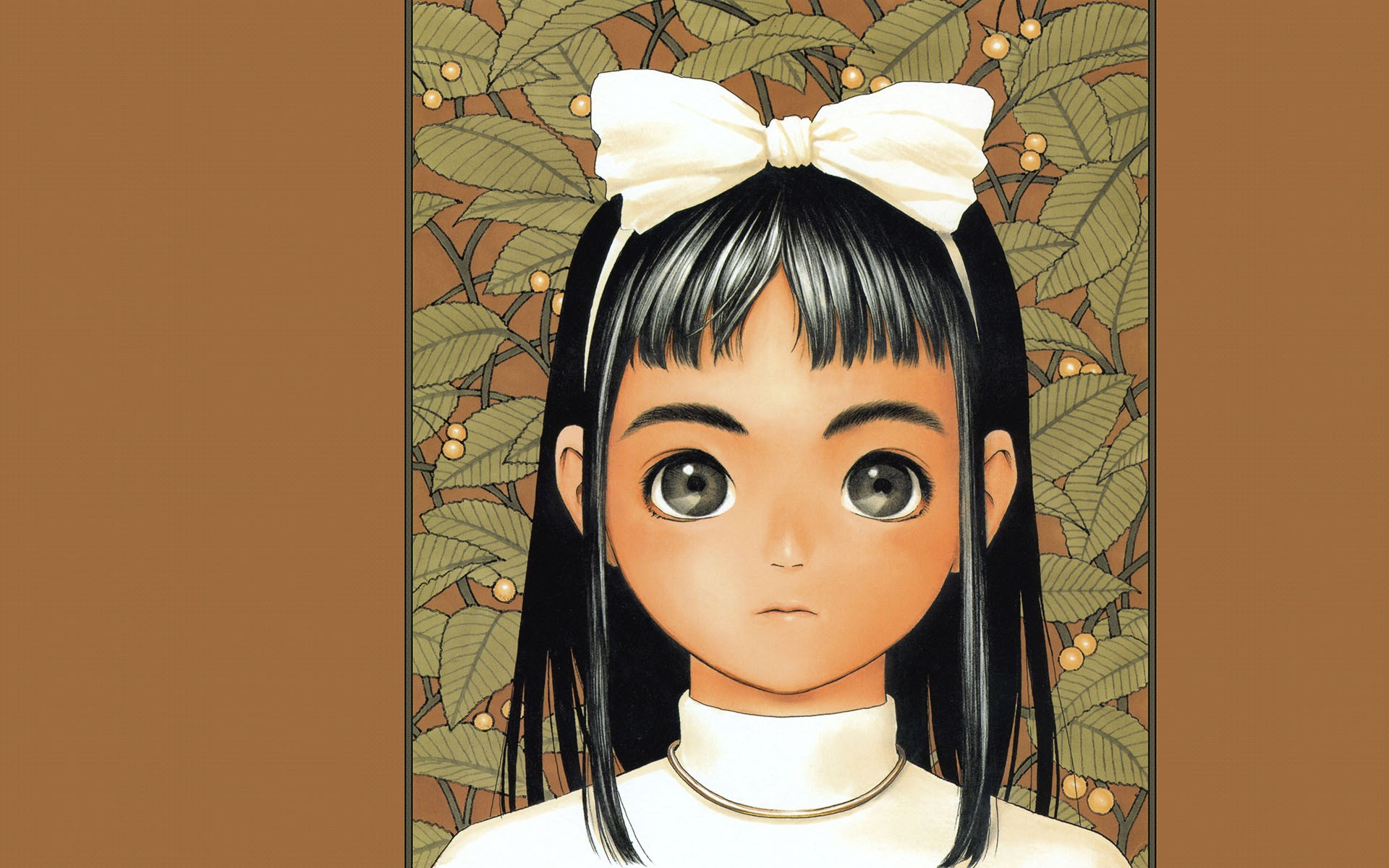 Anime 1920x1200 Murata Range original characters anime girls anime face black hair black eyes looking at viewer