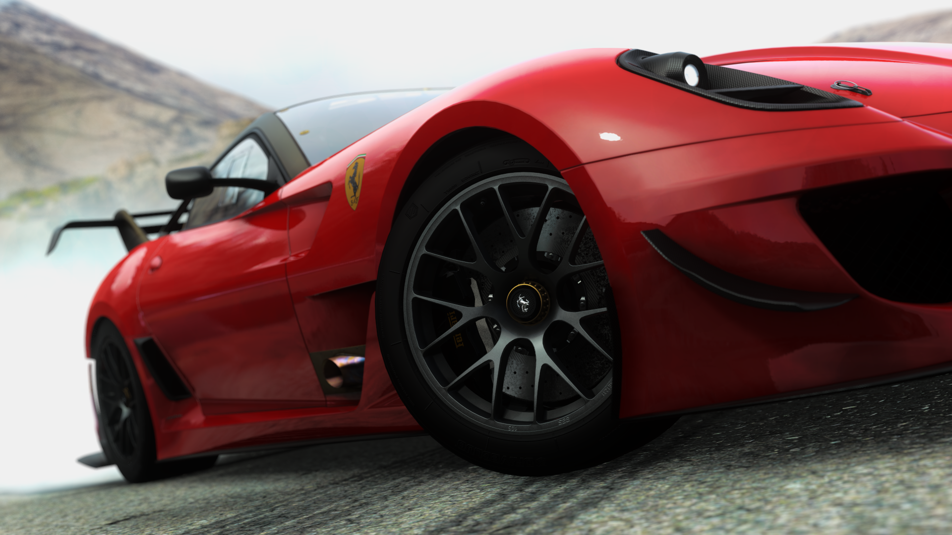 General 1920x1080 Driveclub Ferrari smoke rims video games red cars car vehicle screen shot