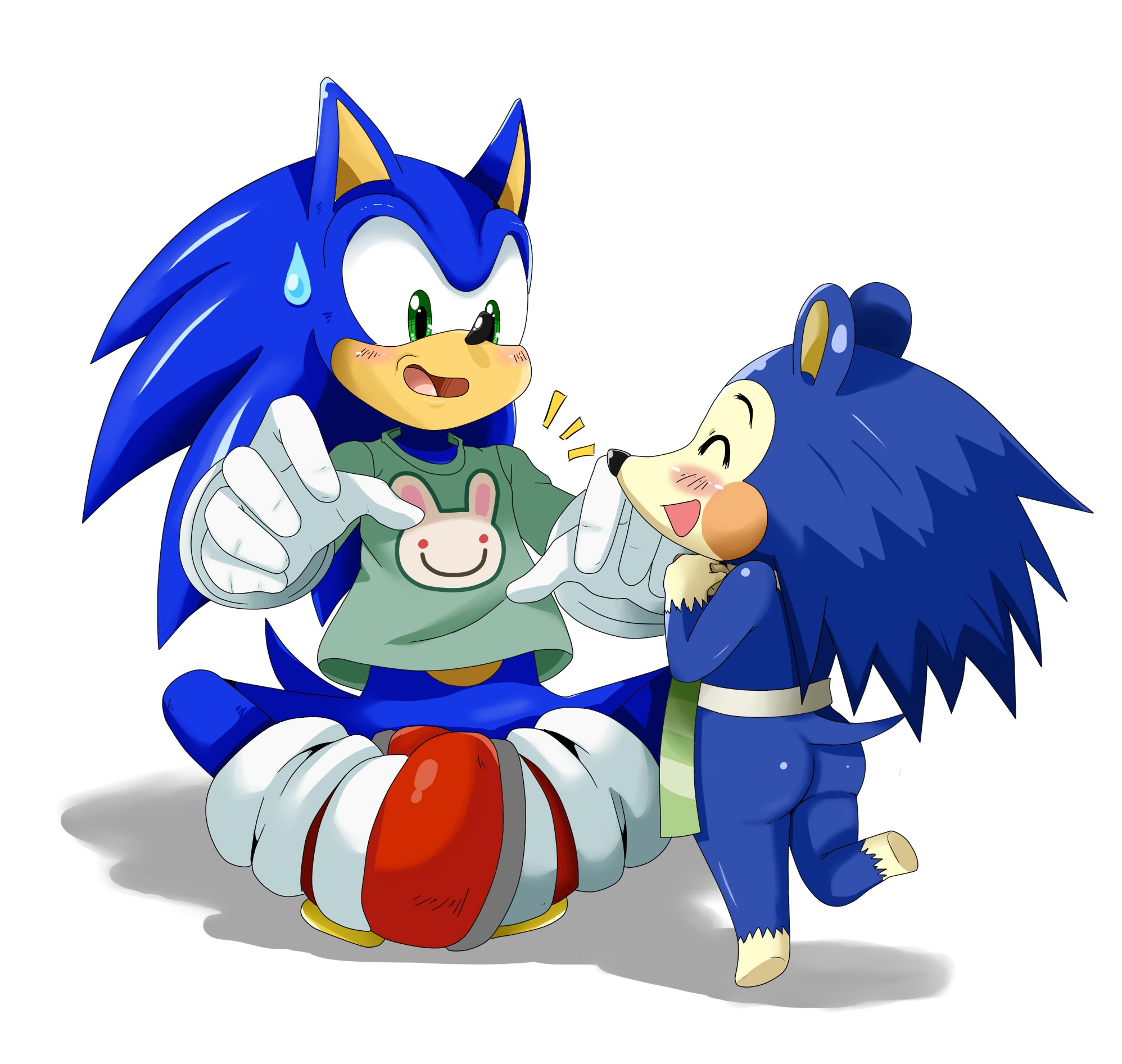 General 1996x1893 Sega fan art Sonic the Hedgehog simple background video game characters