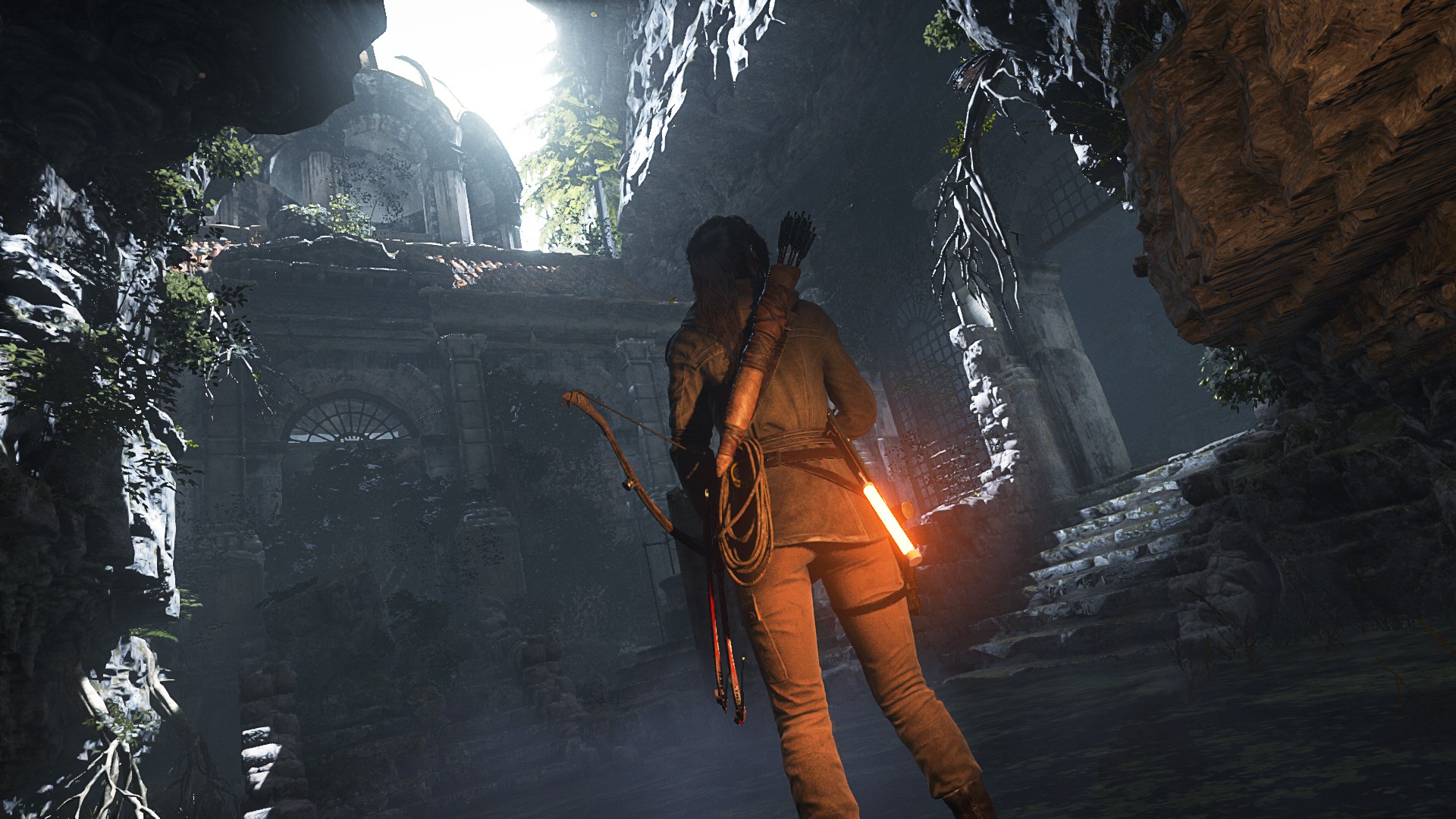 General 1920x1080 PC gaming Rise of the Tomb Raider low-angle Lara Croft (Tomb Raider) video games screen shot