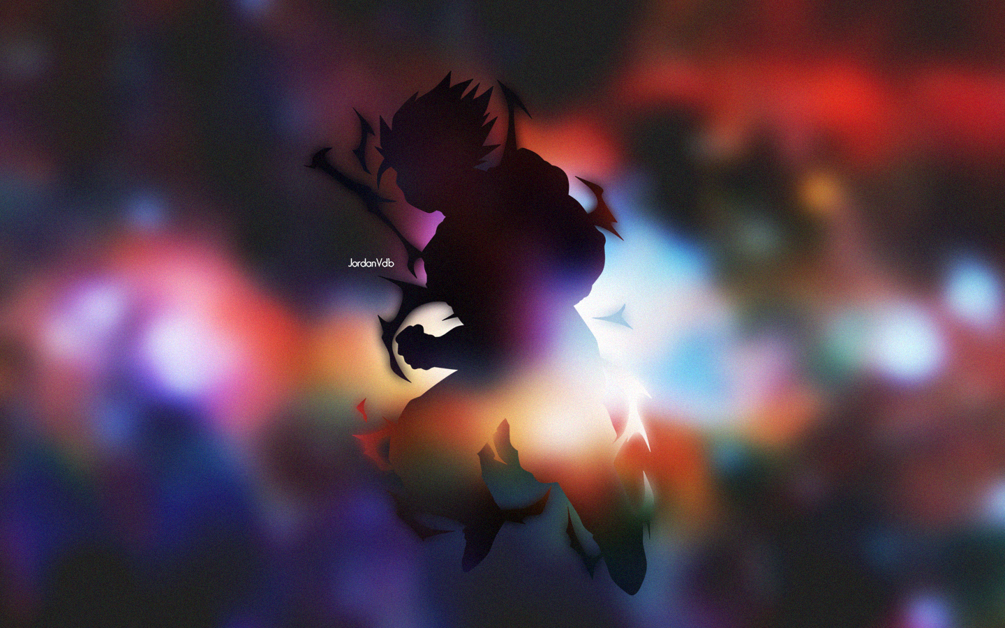 Anime 1440x900 Dragon Ball Sangoku anime silhouette anime boys watermarked