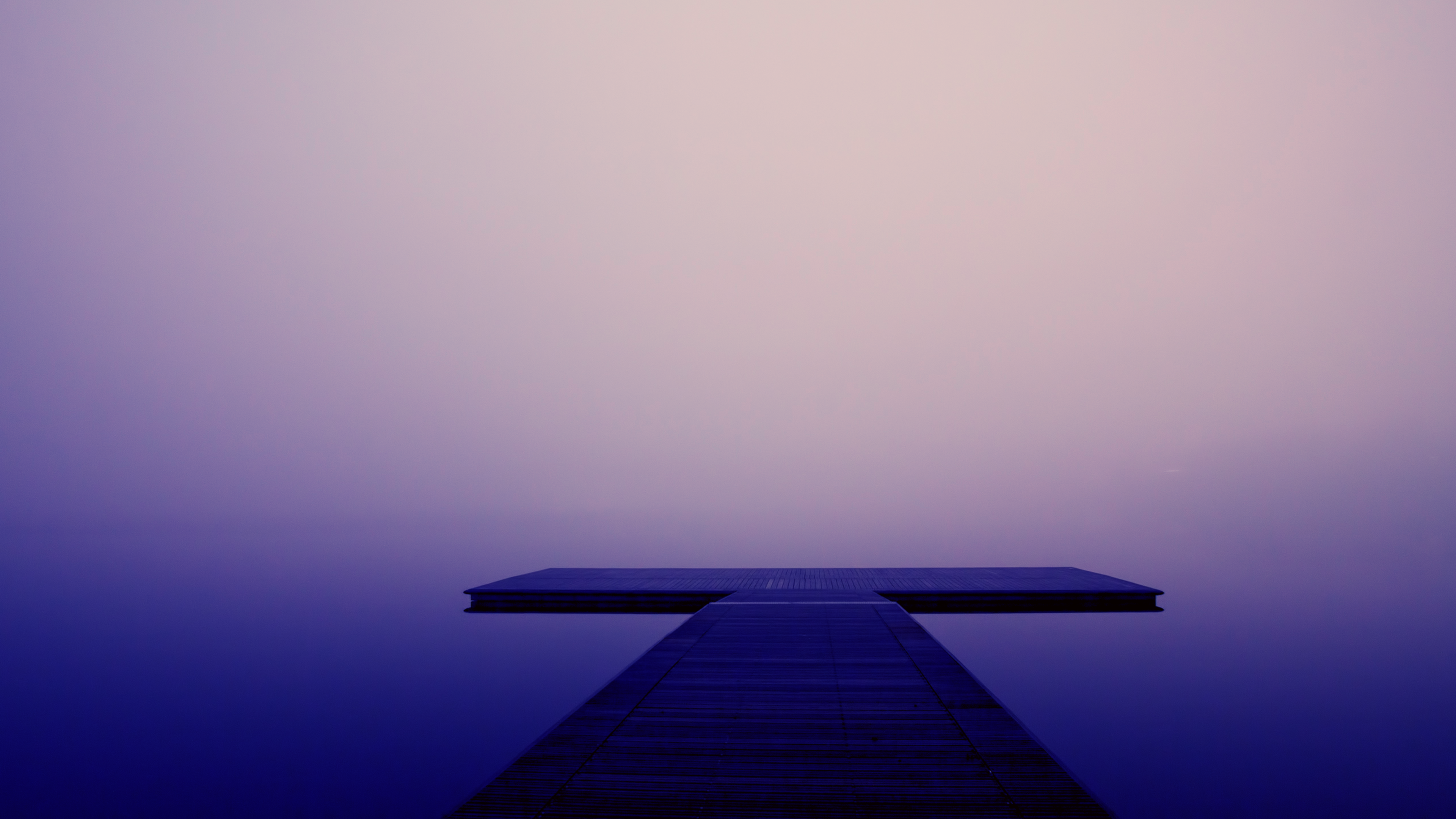General 3840x2160 footbridge nature white blue water sky violet wood pier