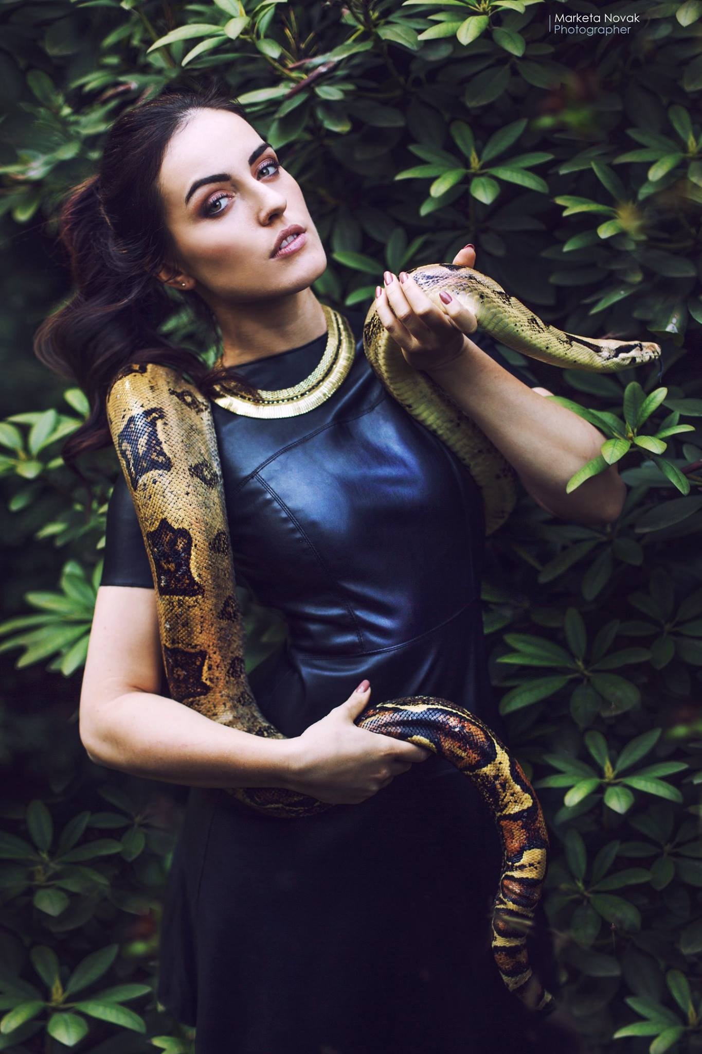 People 1365x2048 snake fantasy girl reptiles women Marketa Novak 500px model women outdoors