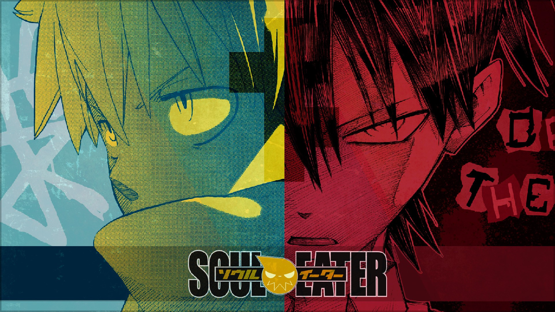 Anime 1920x1080 Soul Eater Death The Kid BlackStar collage anime girls
