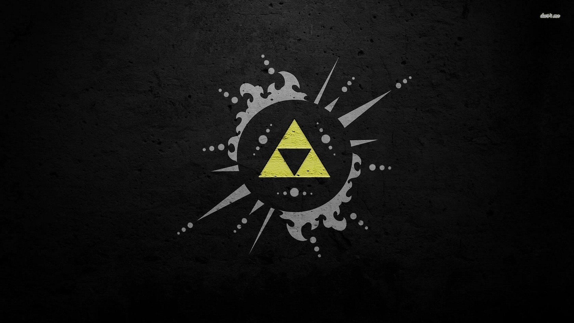 General 1920x1080 The Legend of Zelda Nintendo abstract video games watermarked Triforce video game art dark background simple background