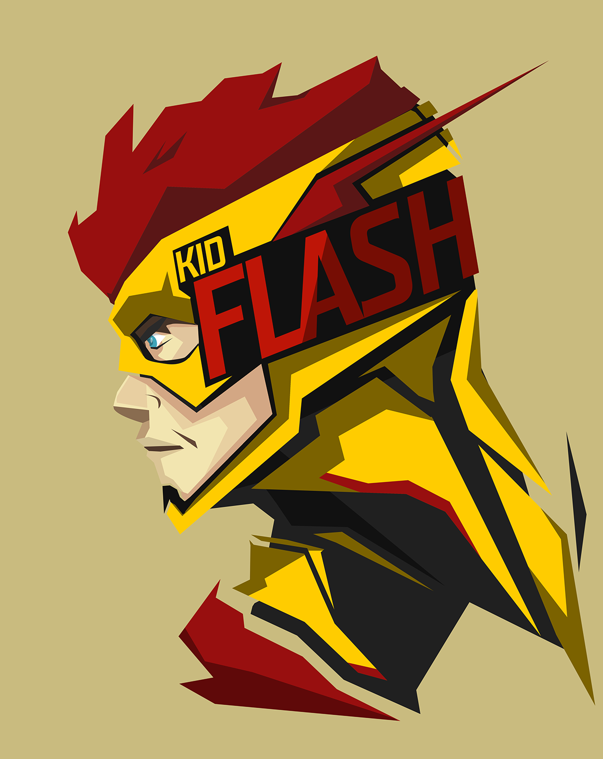 General 1200x1510 Kid Flash artwork simple background profile comics DC Comics