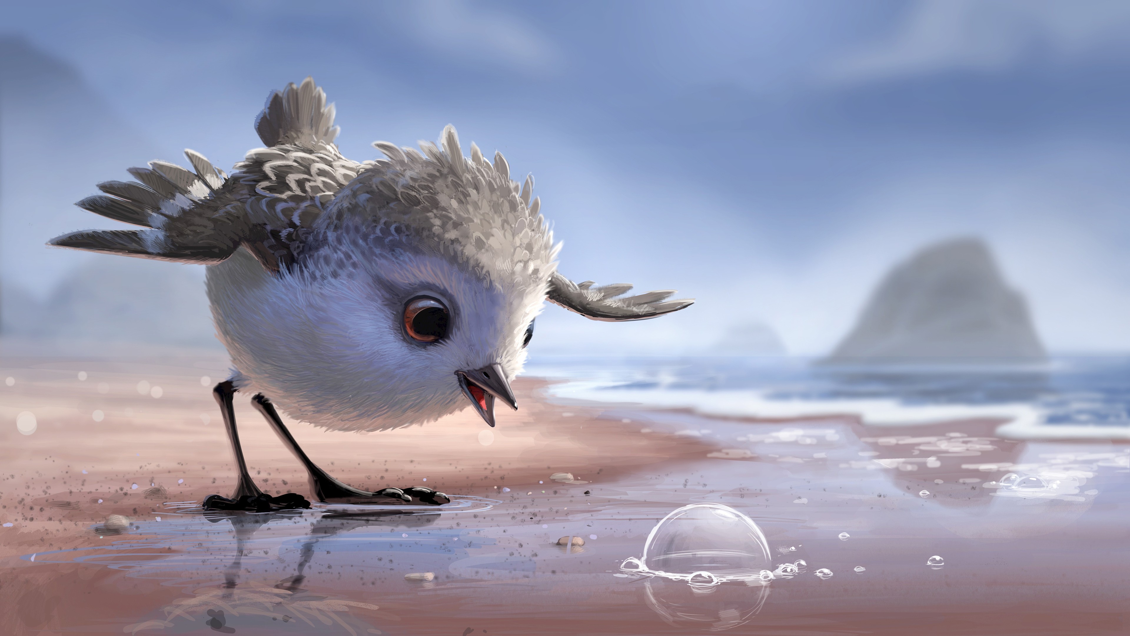 General 3840x2160 movies animated movies birds animals film stills beach wings bubbles