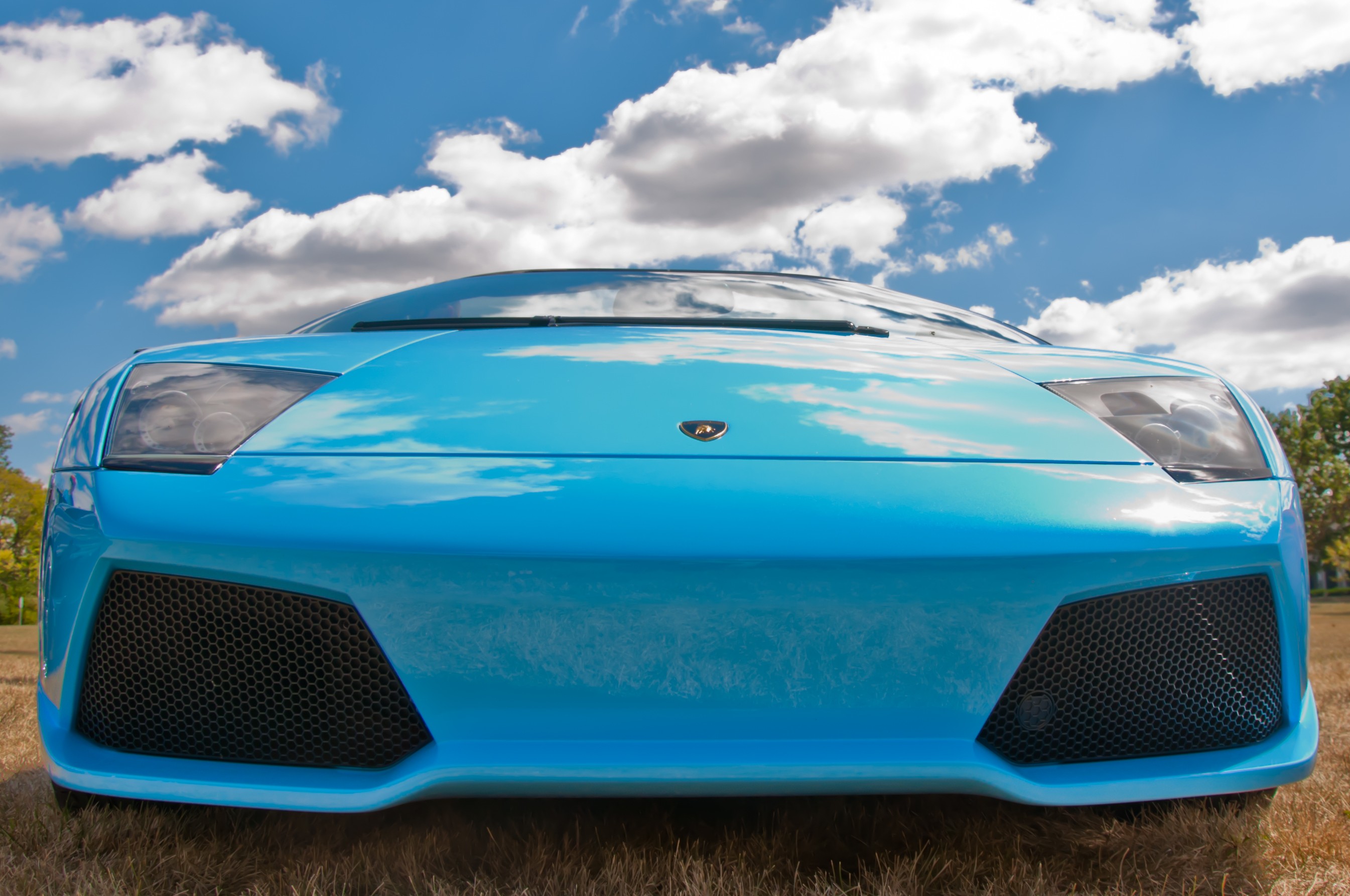 General 2690x1787 car Lamborghini blue cars vehicle closeup