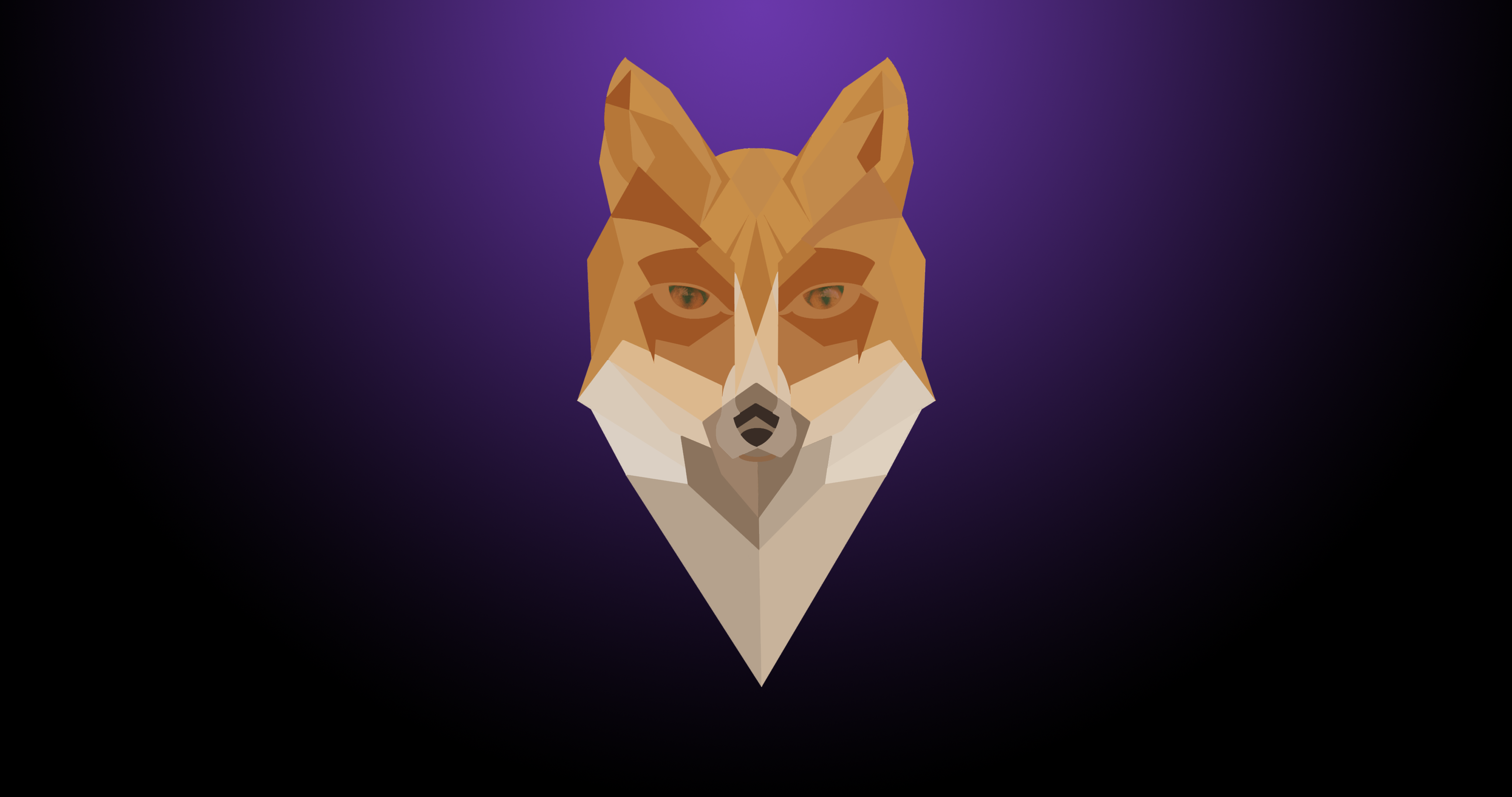 General 4096x2160 minimalism purple fox simple background digital art animals