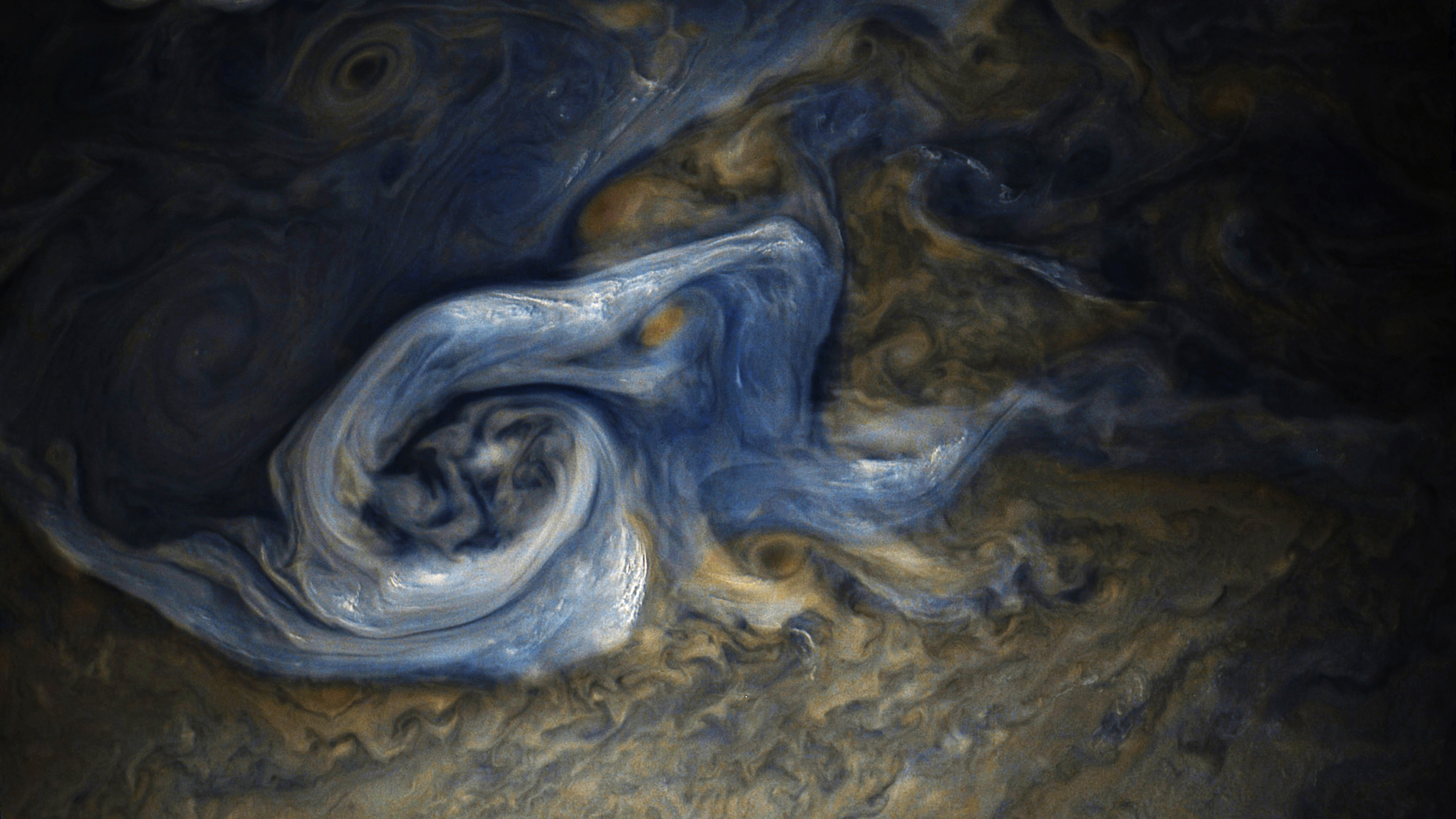 General 5176x2912 Jupiter atmosphere blue brown planet Solar System