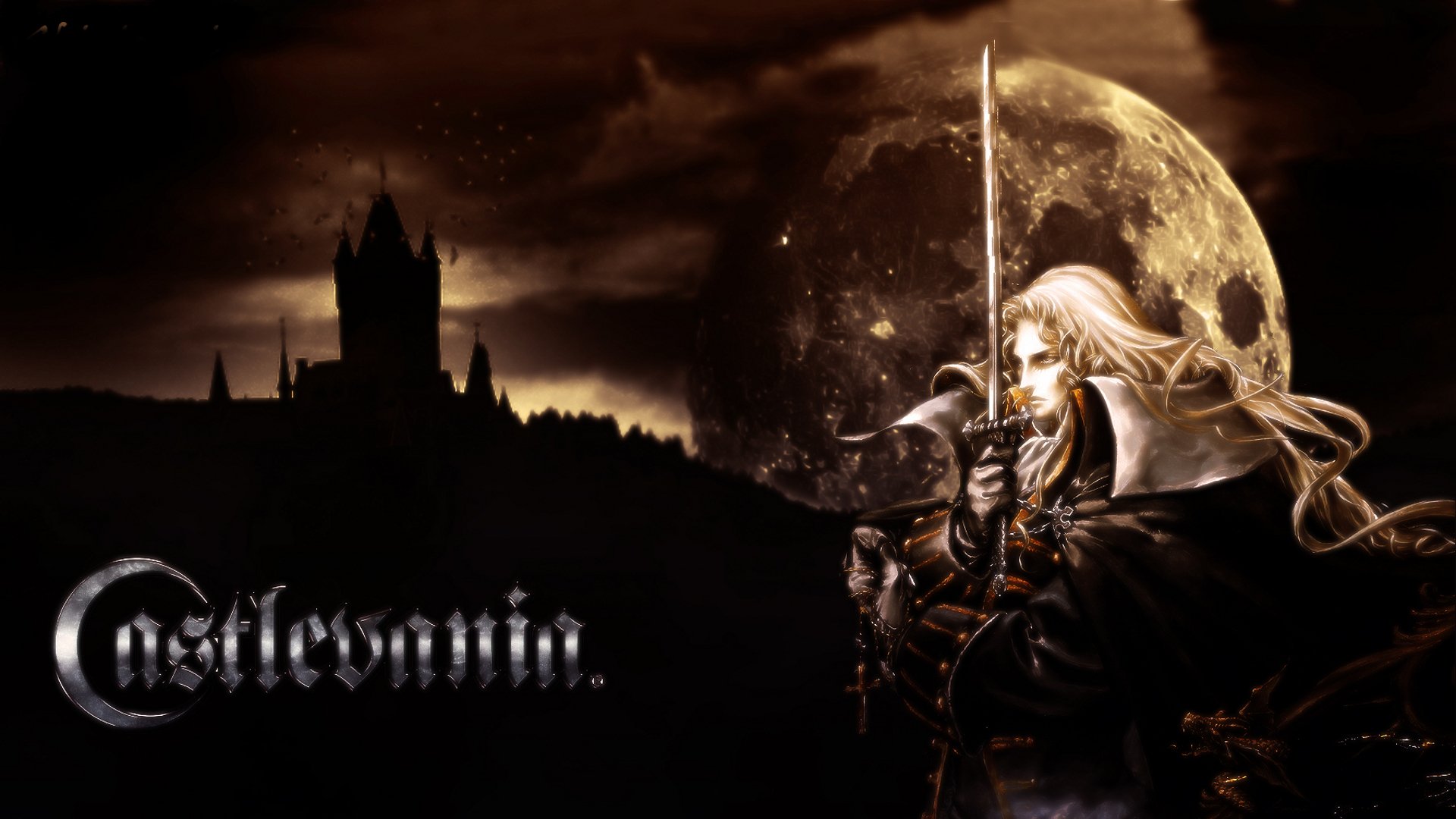 General 1920x1080 Castlevania Castlevania: Symphony of the Night video games sword video game art Alucard Tepes