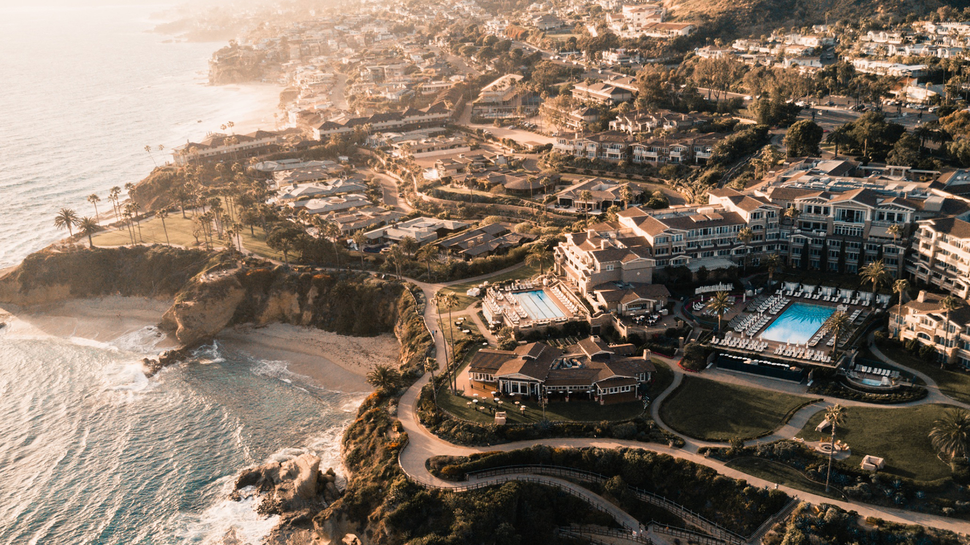 General 1920x1080 photography aerial view sea coast city