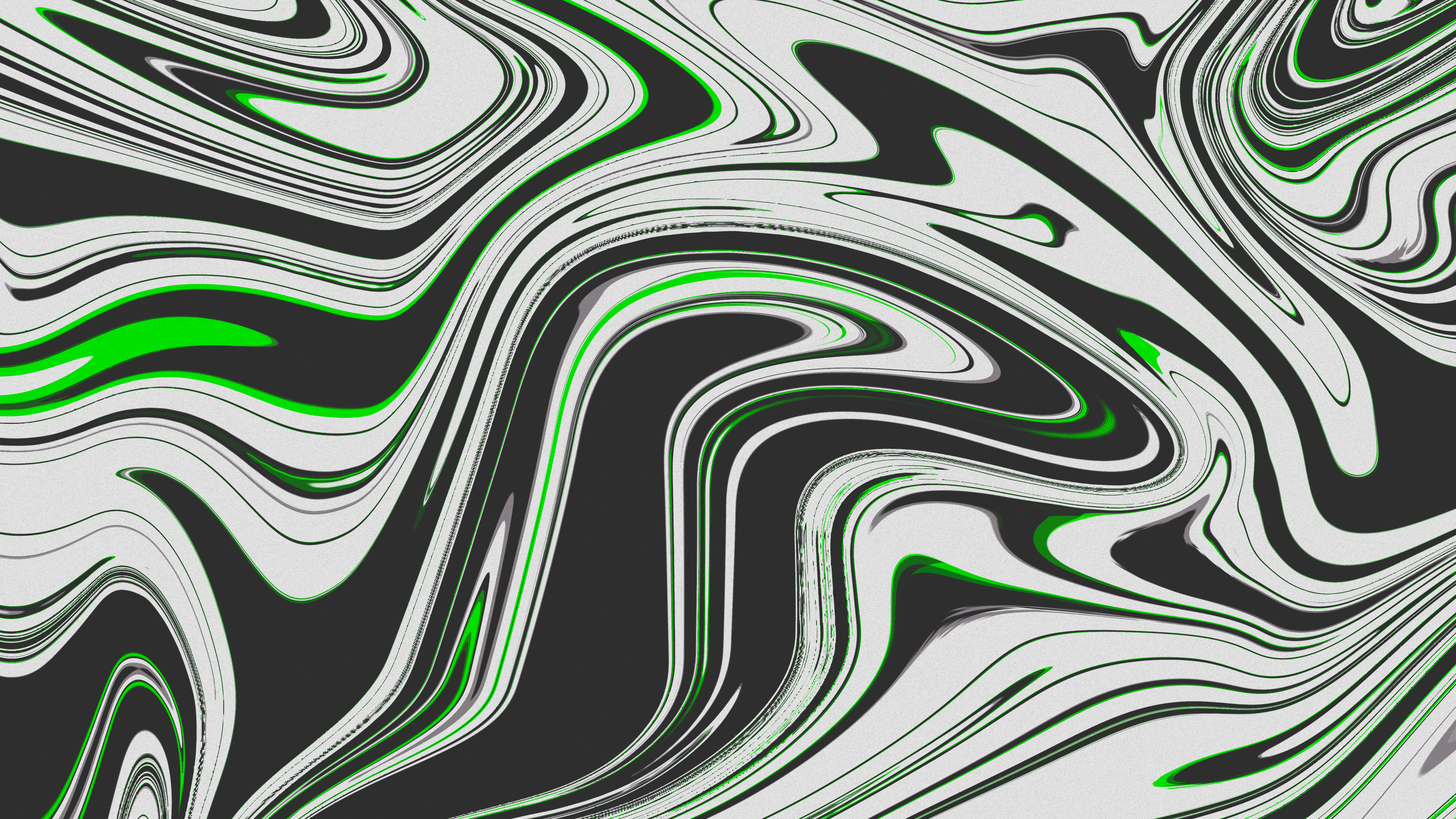 General 3840x2160 abstract texture swirls shapes digital art green