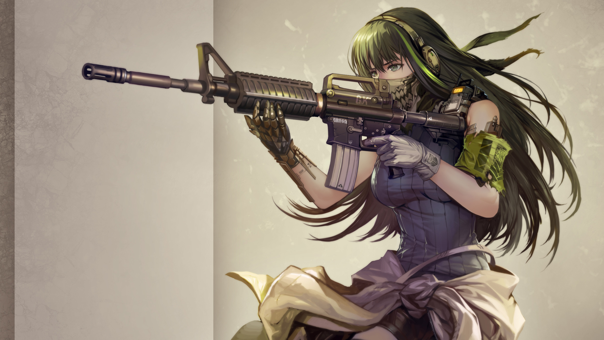 Anime 2480x1395 anime girls anime girls with guns gun girls with guns