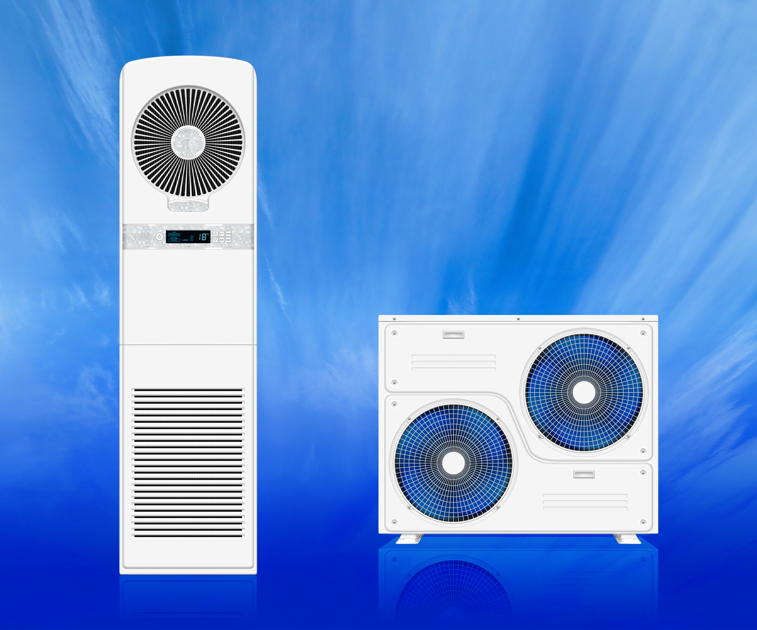 General 3000x2500 air conditioning CGI simple background