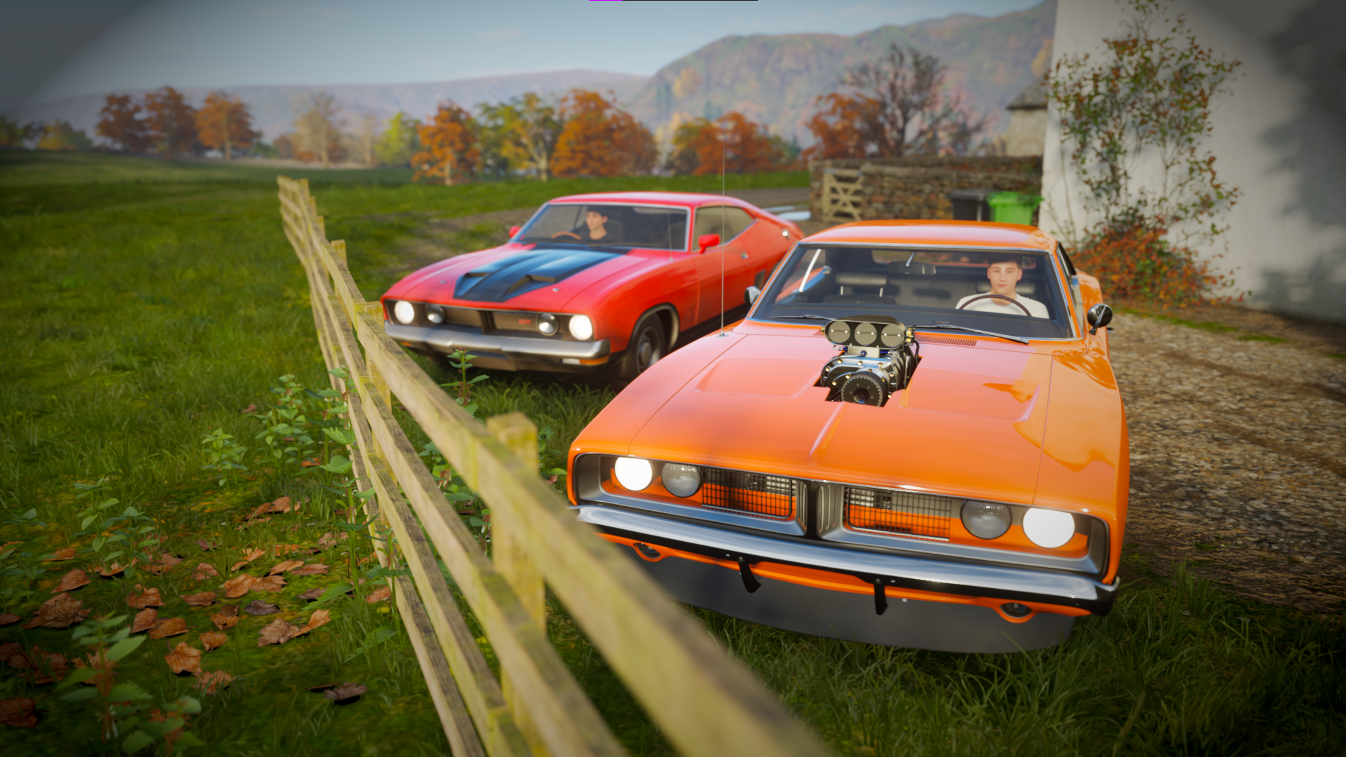General 1920x1080 Forza Horizon 4 Forza Horizon red Dodge Charger Ford Falcon car video games