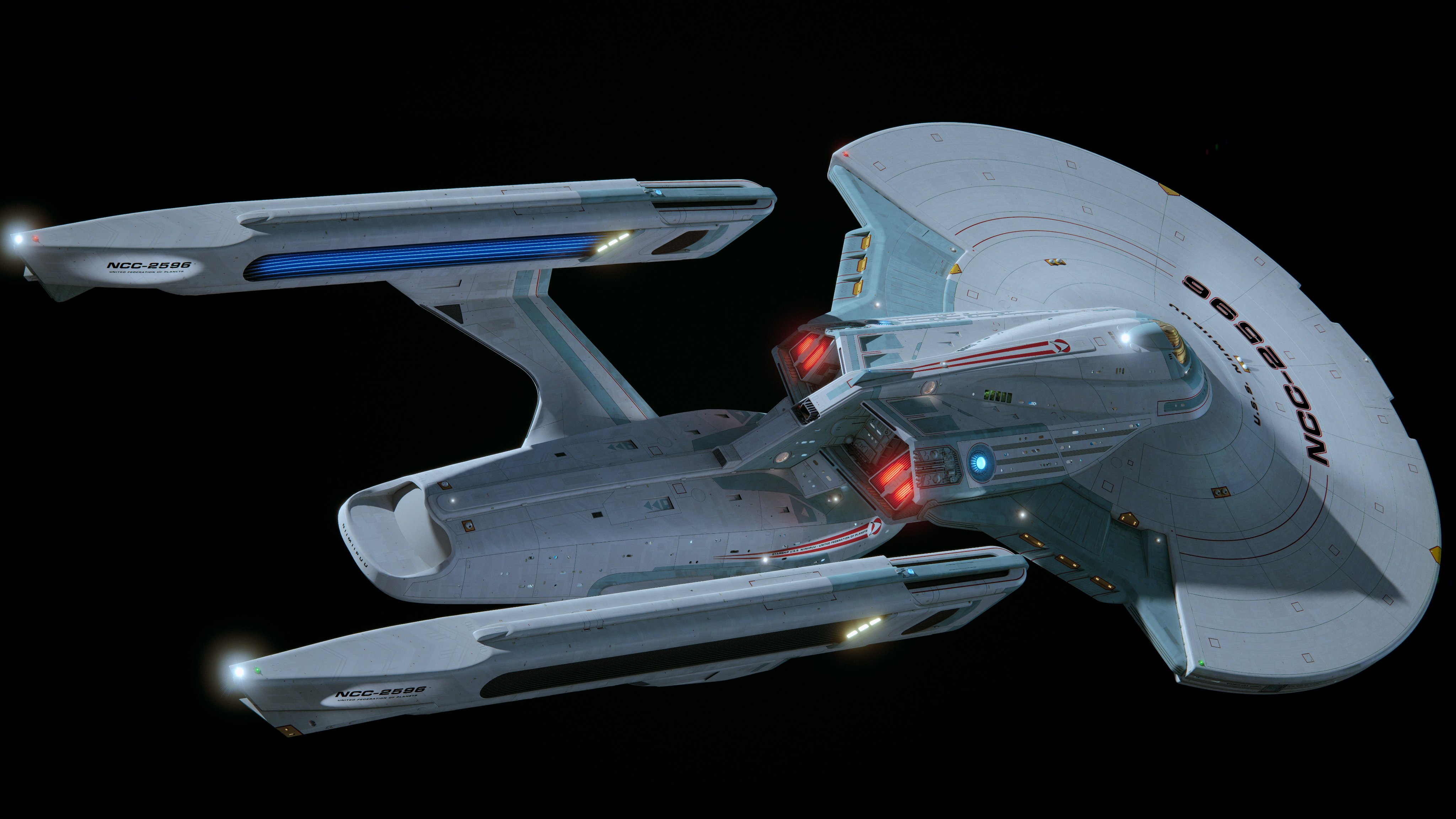 General 4096x2304 Star Trek Howie Day Shangri-La class spaceship science fiction TV series