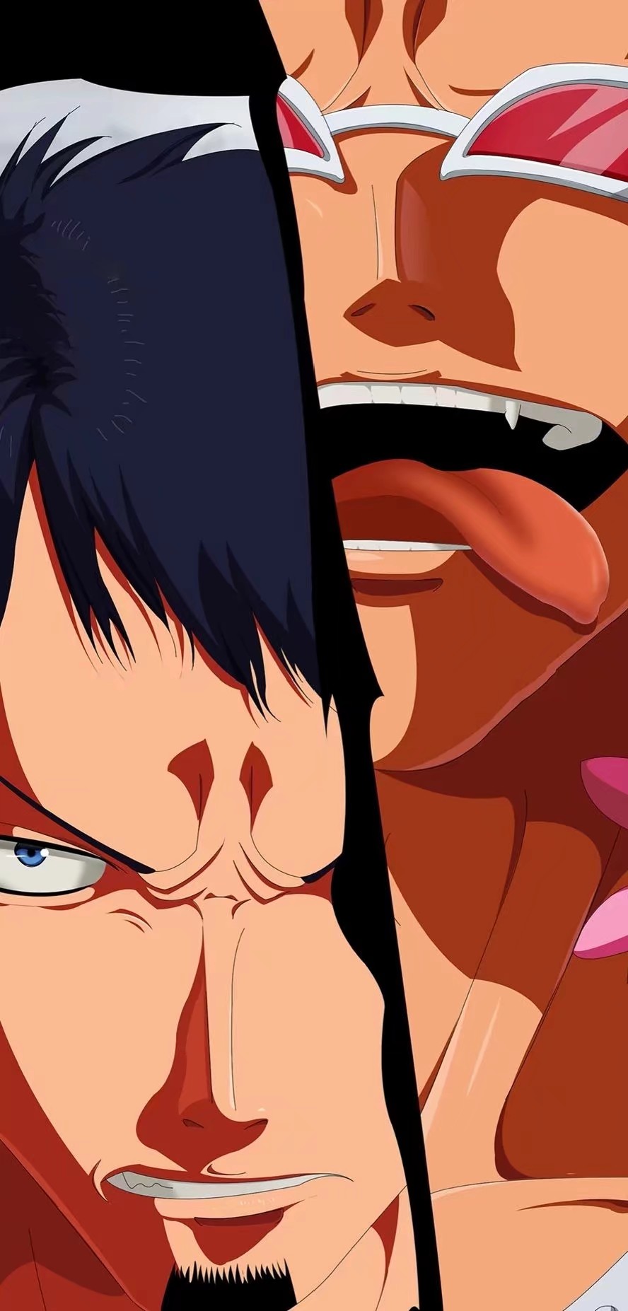 Anime 888x1854 anime face closeup collage tongues tongue out angry