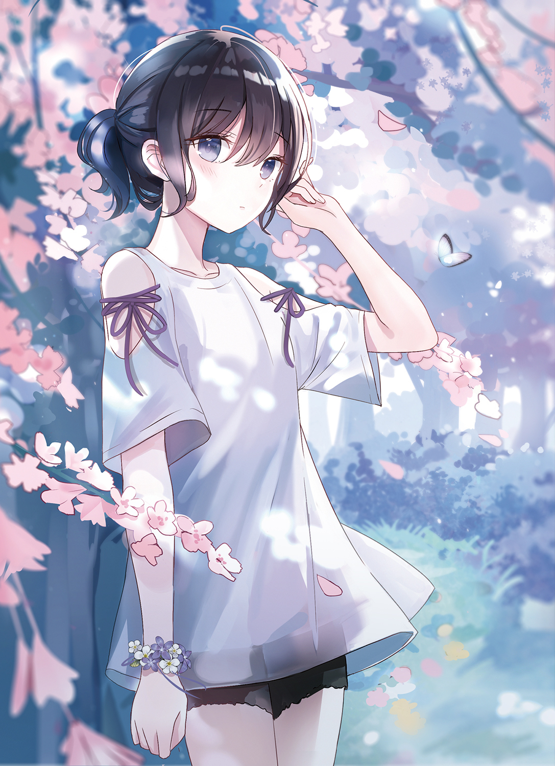Anime 1087x1500 anime girls artwork cherry blossom