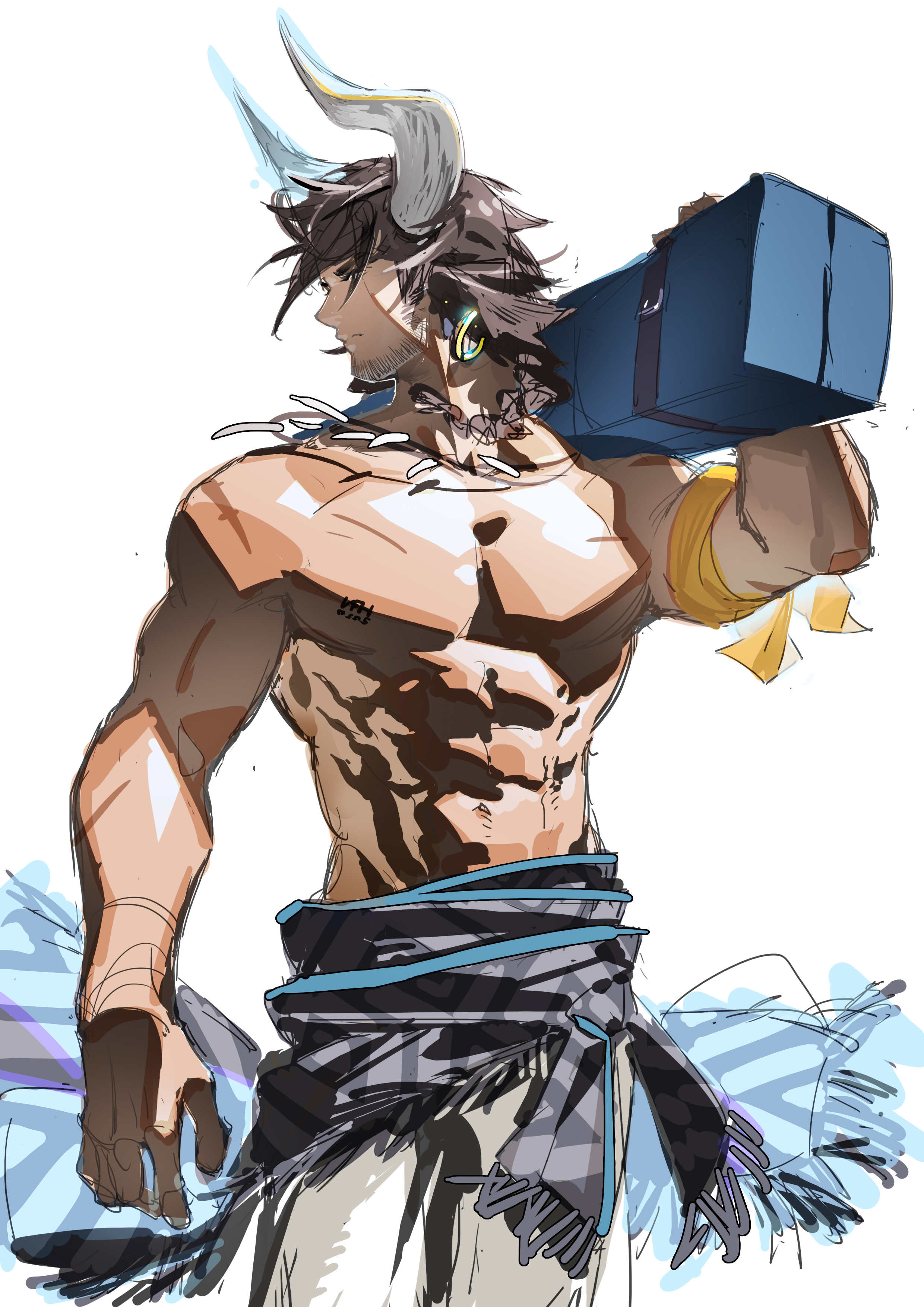Anime 2480x3508 anime Arknights muscles
