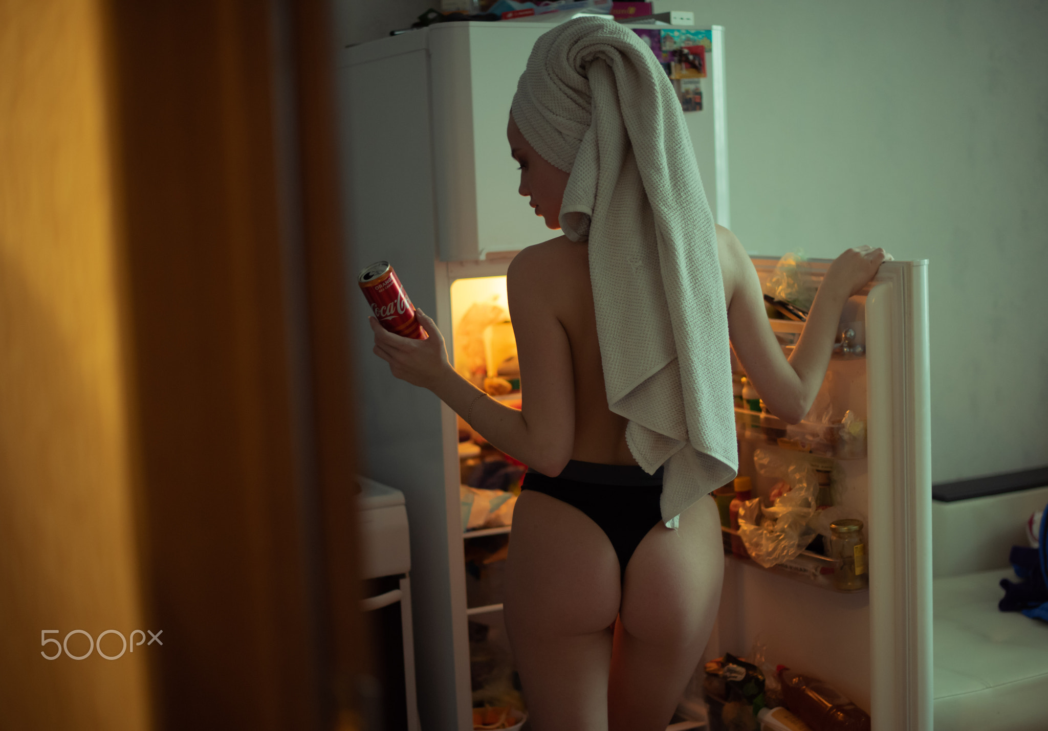 People 2048x1429 women model indoors fridge can 500px towel standing women indoors ass rear view panties black panties Coca-Cola topless thong the gap