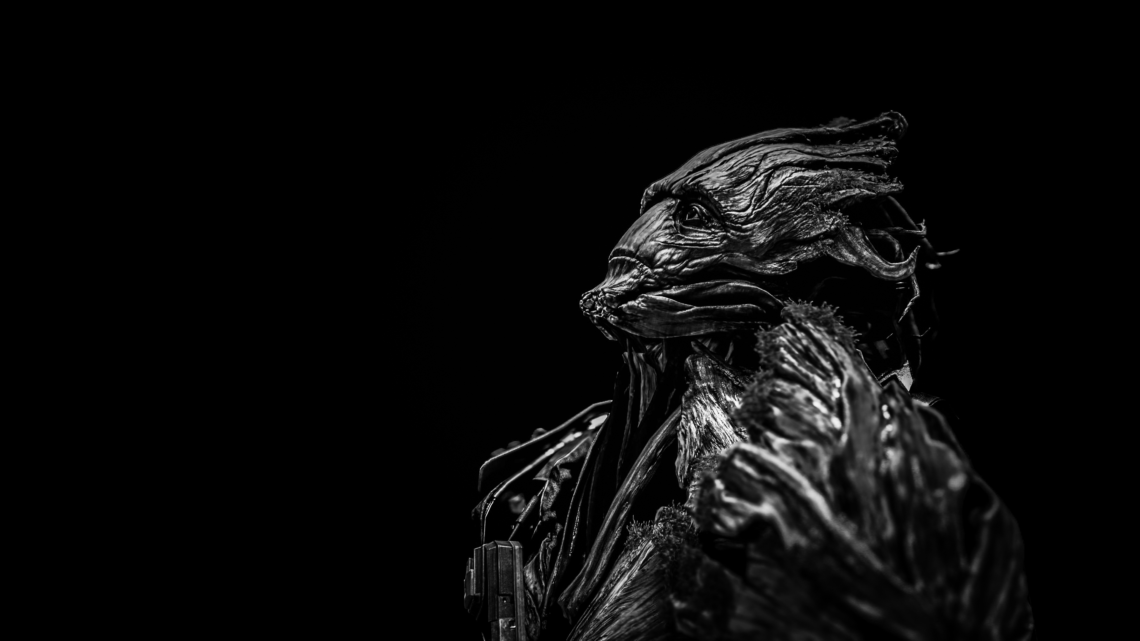 General 3840x2160 Guardians of the Galaxy (Game) Groot monochrome Marvel Comics digital art simple background