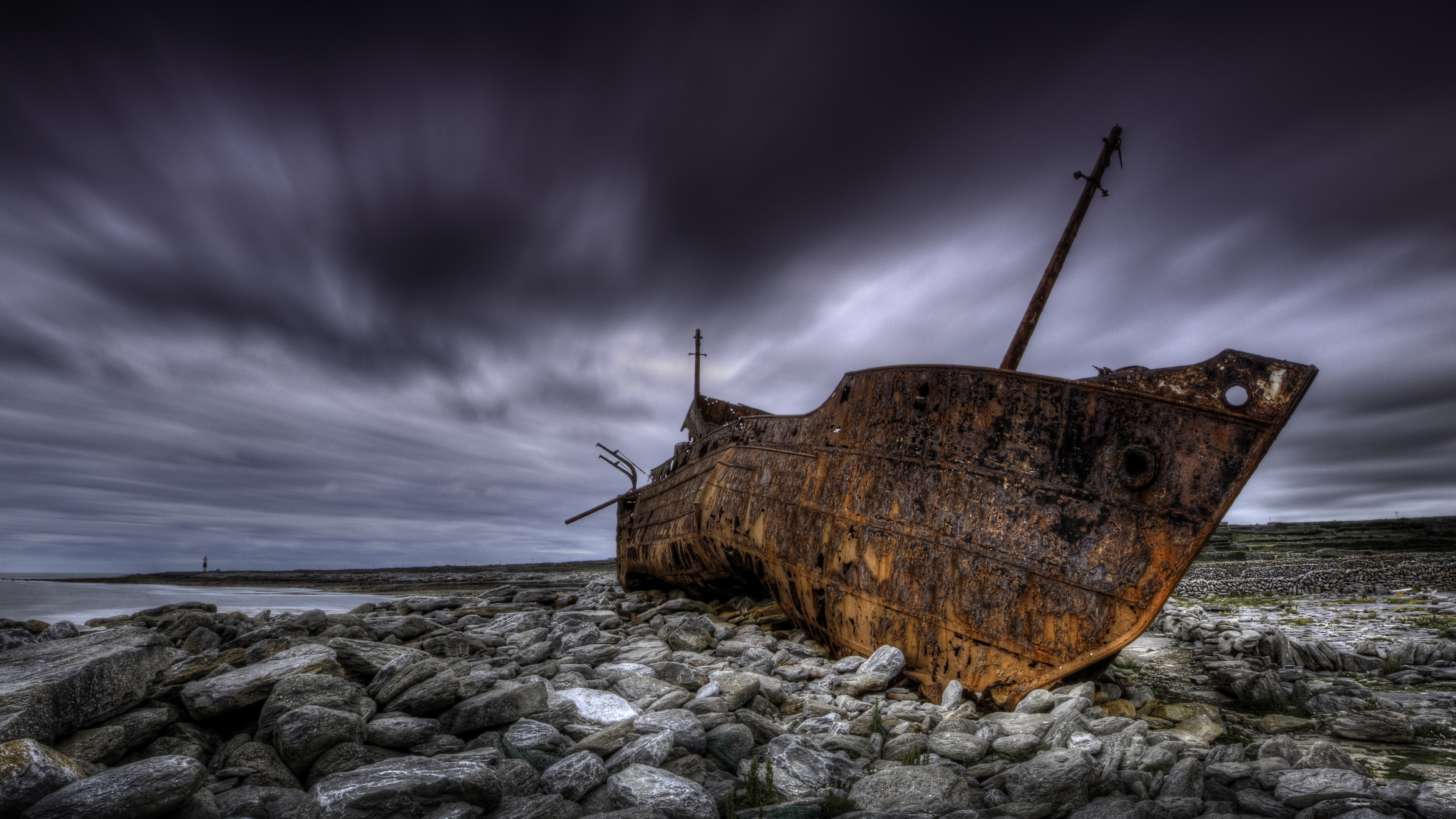 General 3840x2160 ship vehicle shipwreck rust old outdoors