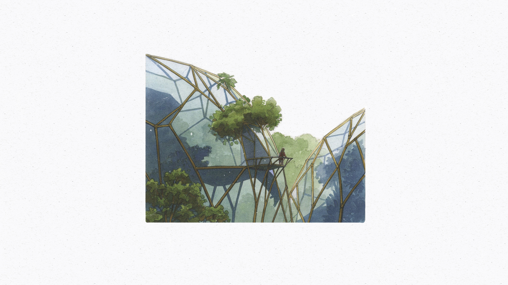 General 1920x1080 drawing watercolor architecture solarpunk nature