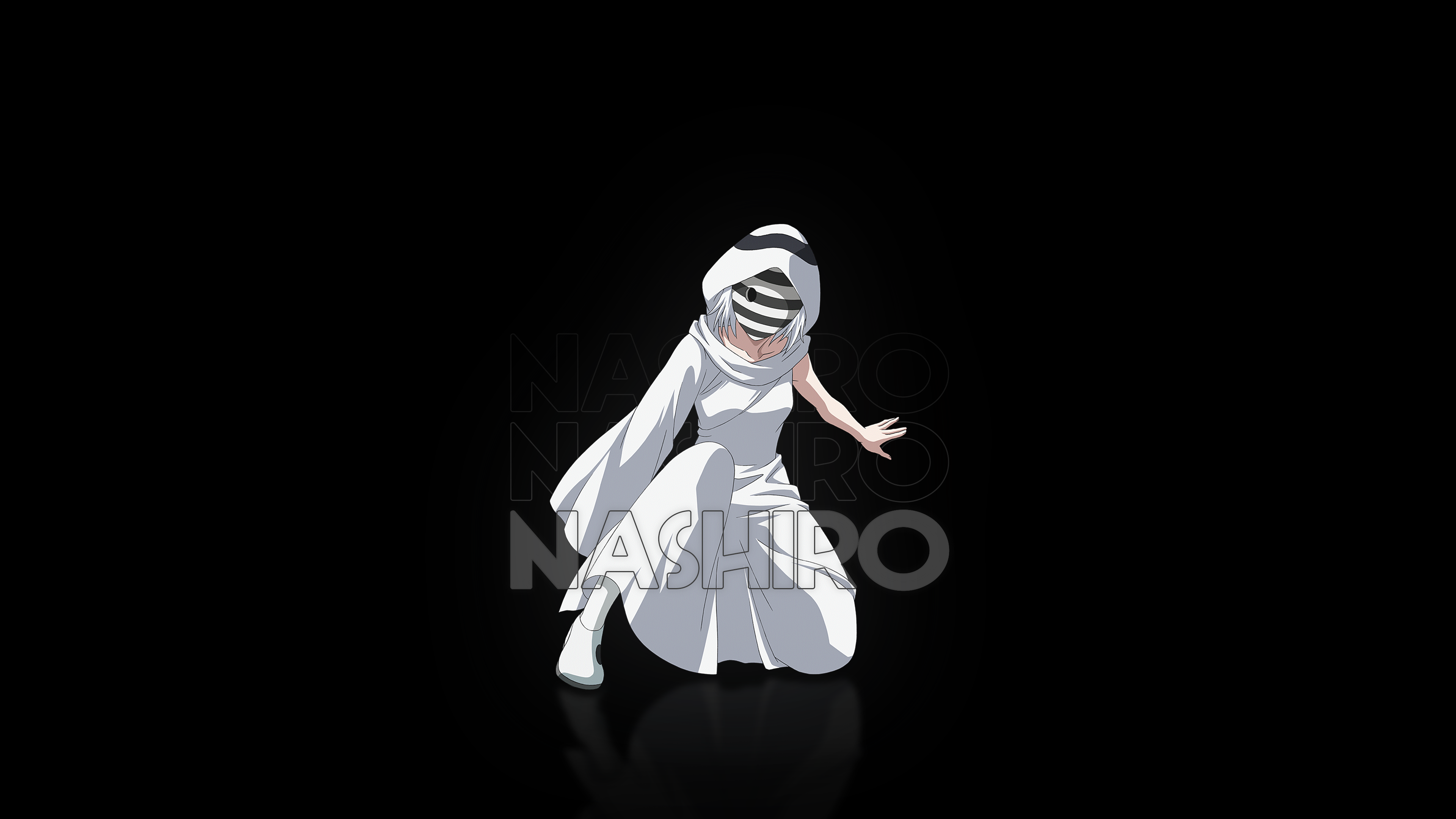Anime 3840x2160 Nashiro Yasuhisa Tokyo Ghoul black background anime girls text mask hoods