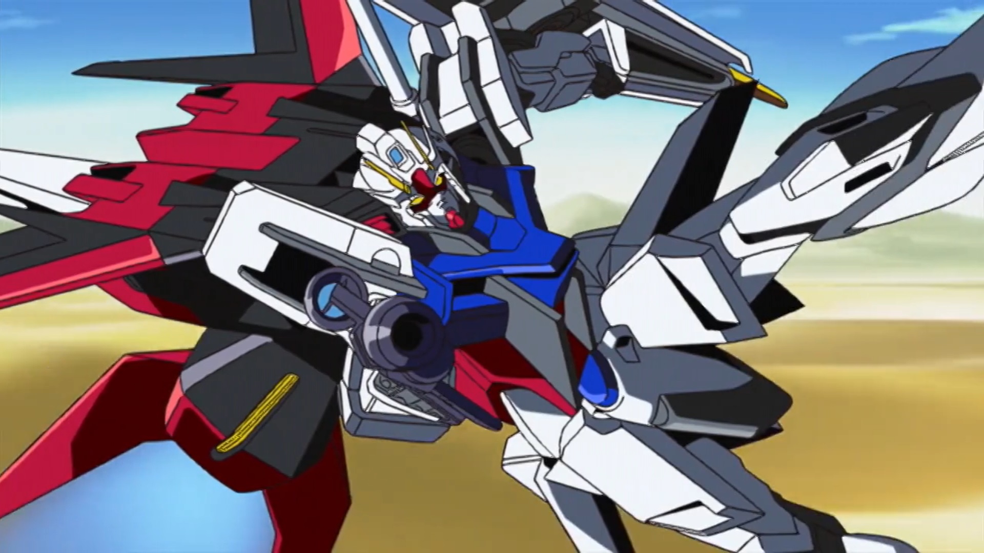 Anime 1920x1080 anime Anime screenshot Aile Strike Gundam Mobile Suit Gundam SEED Gundam mechs Super Robot Taisen artwork digital art