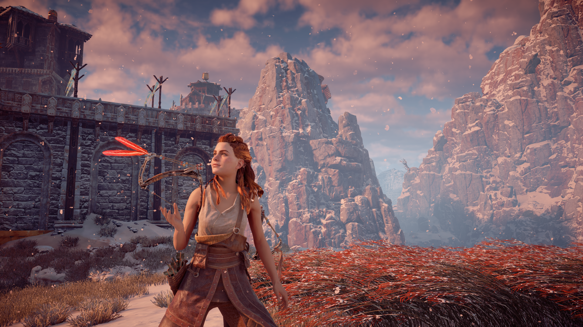 General 1920x1080 Horizon: Zero Dawn women Aloy redhead mountains guerrilla games video games video game characters