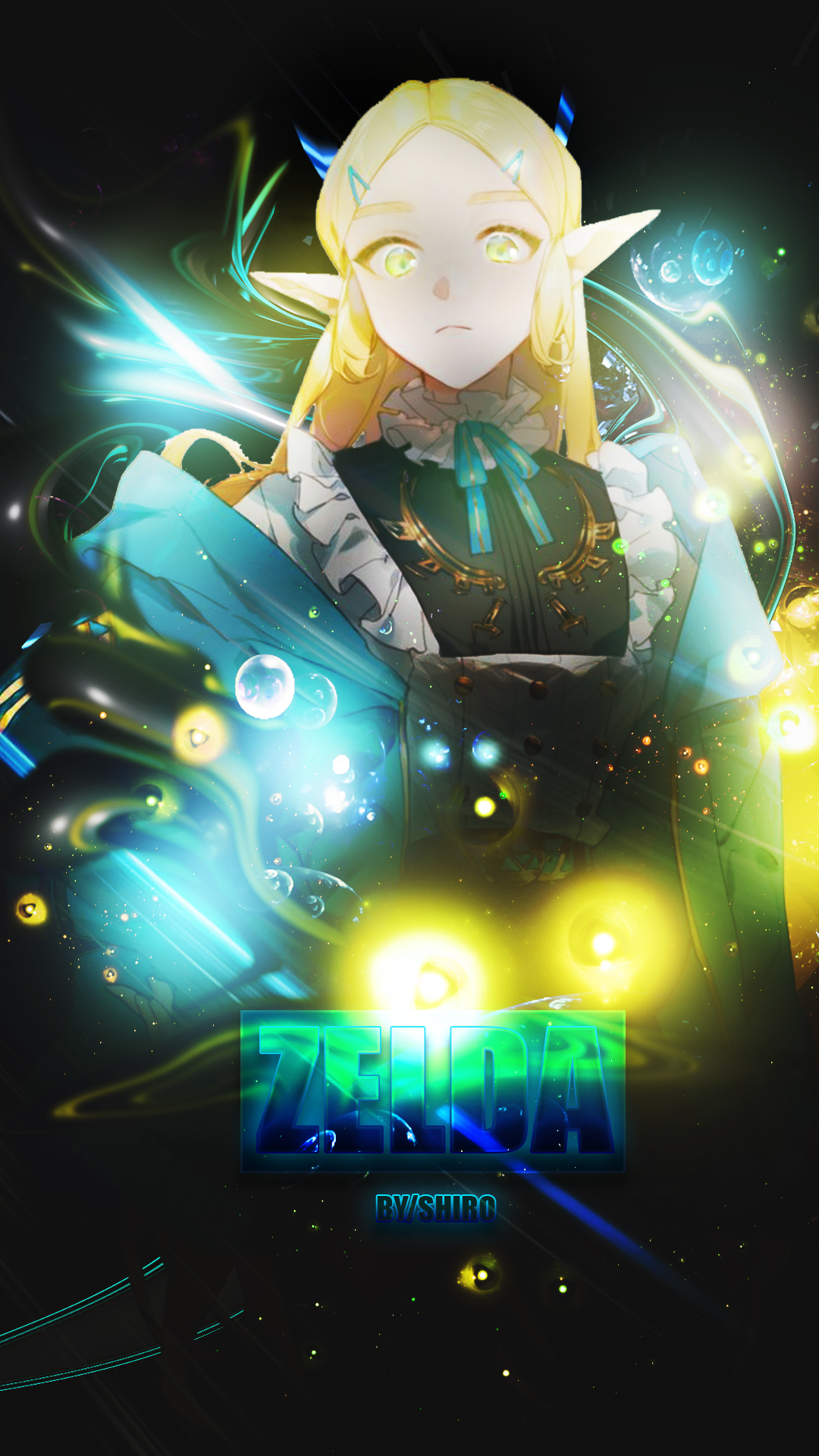 Anime 1080x1920 signature Zelda pointy ears green eyes blonde video game girls fantasy girl